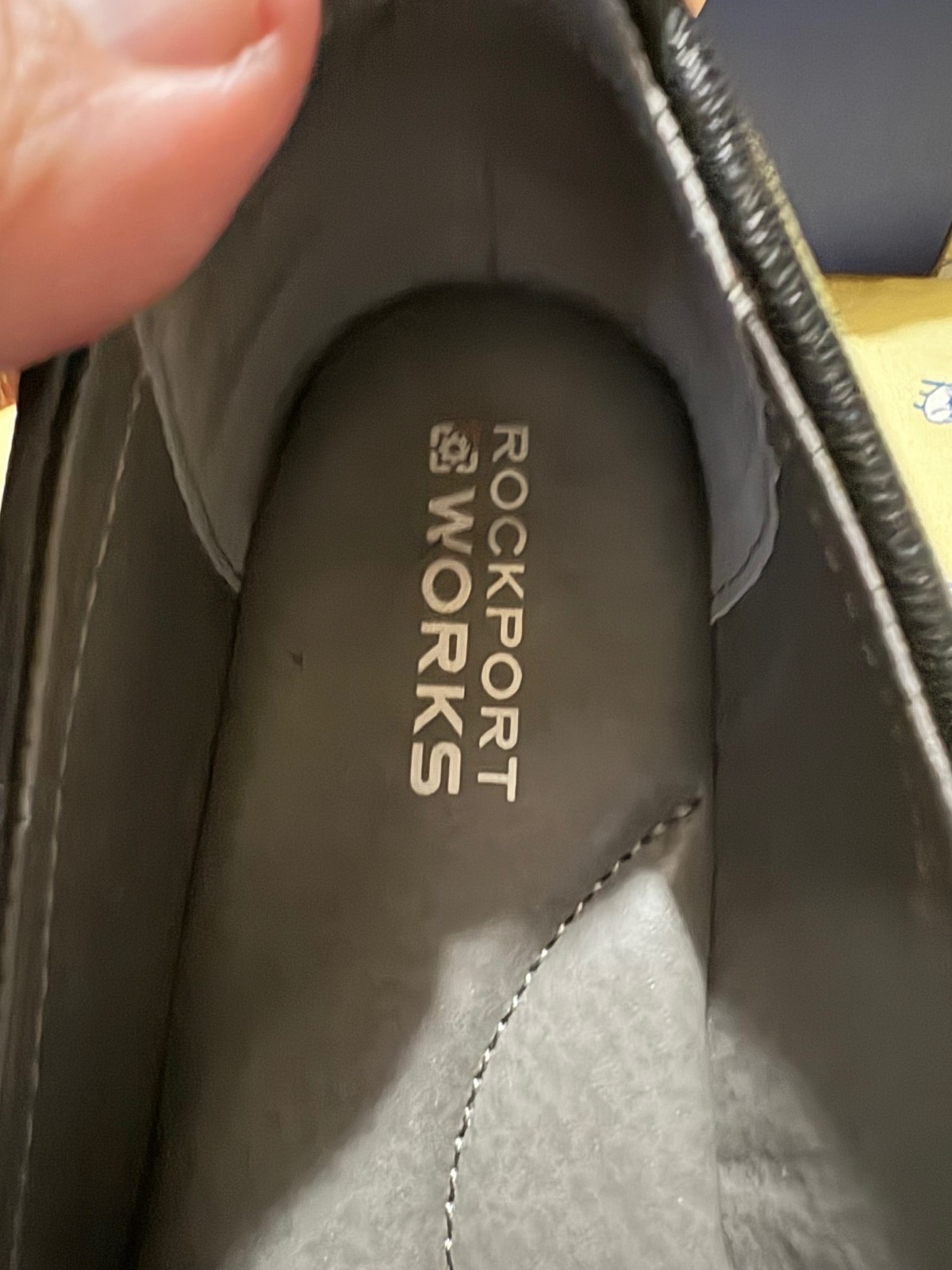 Rockport Works Black Leather Slip On Loafers Size 8 M