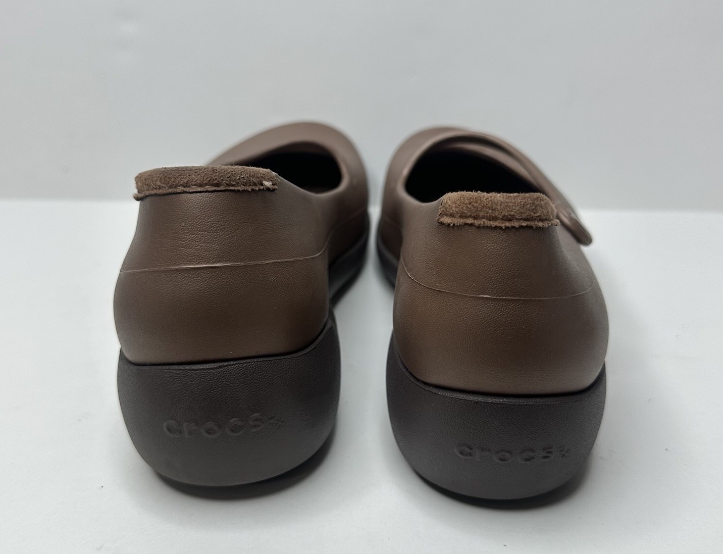 Crocs Croslite Comfort Clogs Maryjane Slip-on Shoes Women’s Brown Size 9