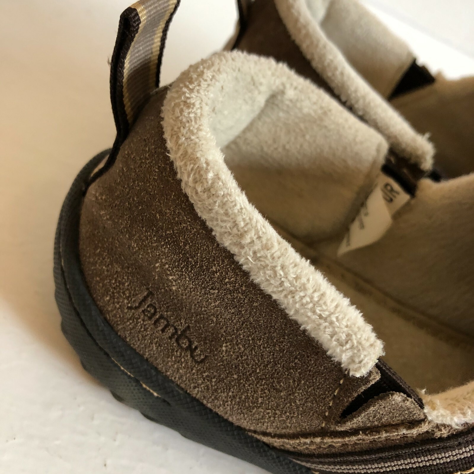 Jambu Slip On Womens Shoes Sz 6.5M Fleece Lined All Terra Design Leather Tan Brn