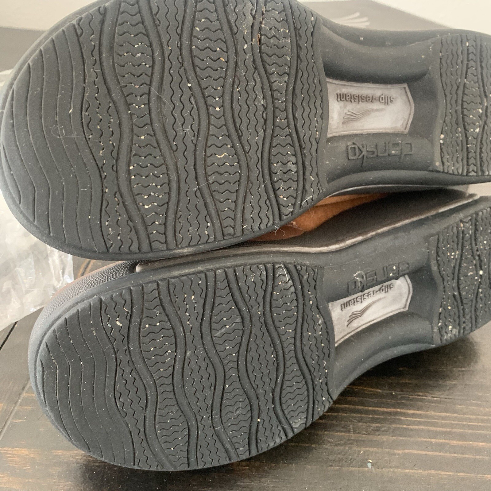 Dansko Cassie Brown Leather Shearling Slip On Clogs Women’s Size 42 Excellent