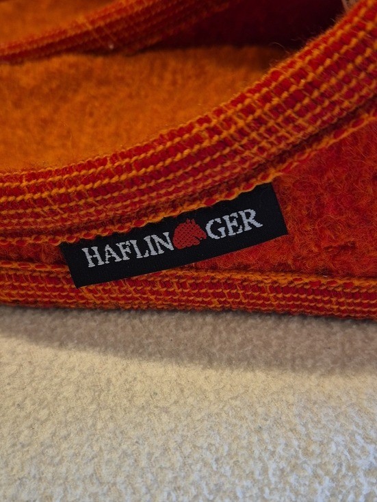Haflinger Celine 40 Orange Boiled Wool Slipper – New