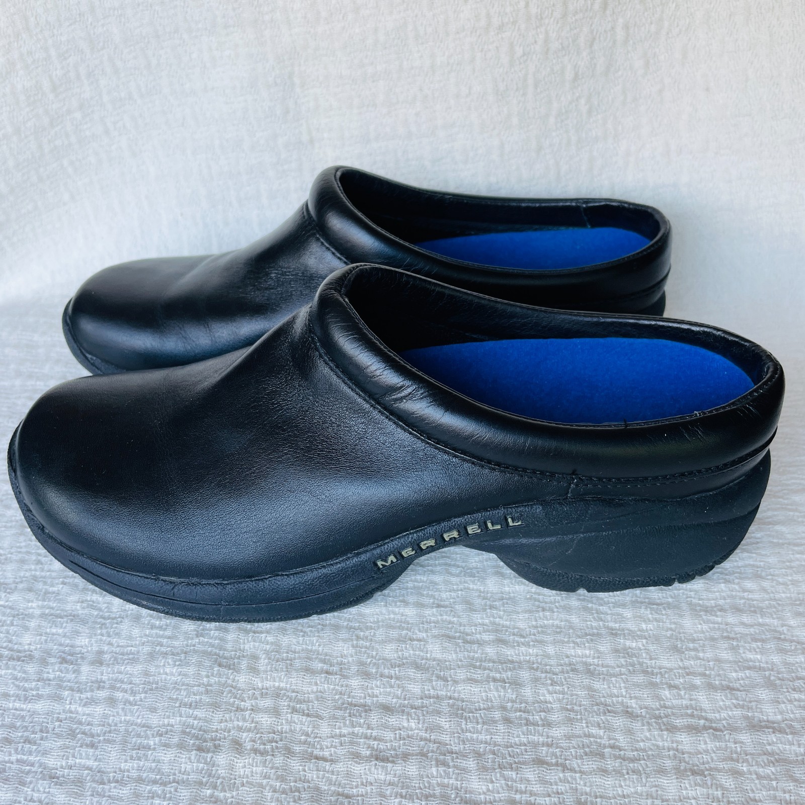 Merrell Women’s Jungle Primo Super Comfy Black Leather Mocs Size 7.5 – Pristine!