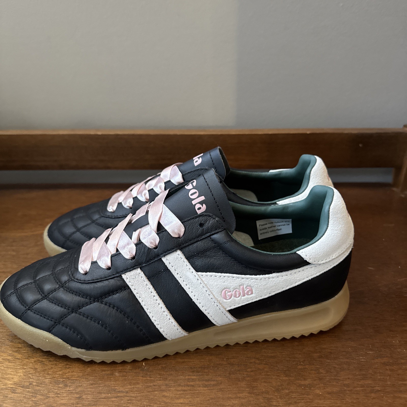 Gola x Anthopologie Stadium Quilted Sneakers Black/Pink/Green Women’s Sz 9.5 NIB