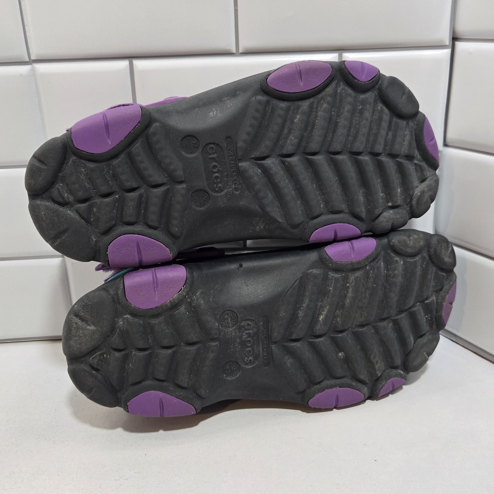 Crocs Classic All Terrain Mens 7 Womens 9 Blue Teal Purple Adjustable Chunky