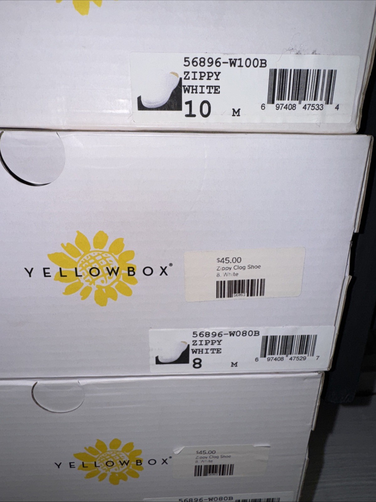 Zippy White Clogg shoes by Yellow box – size 8