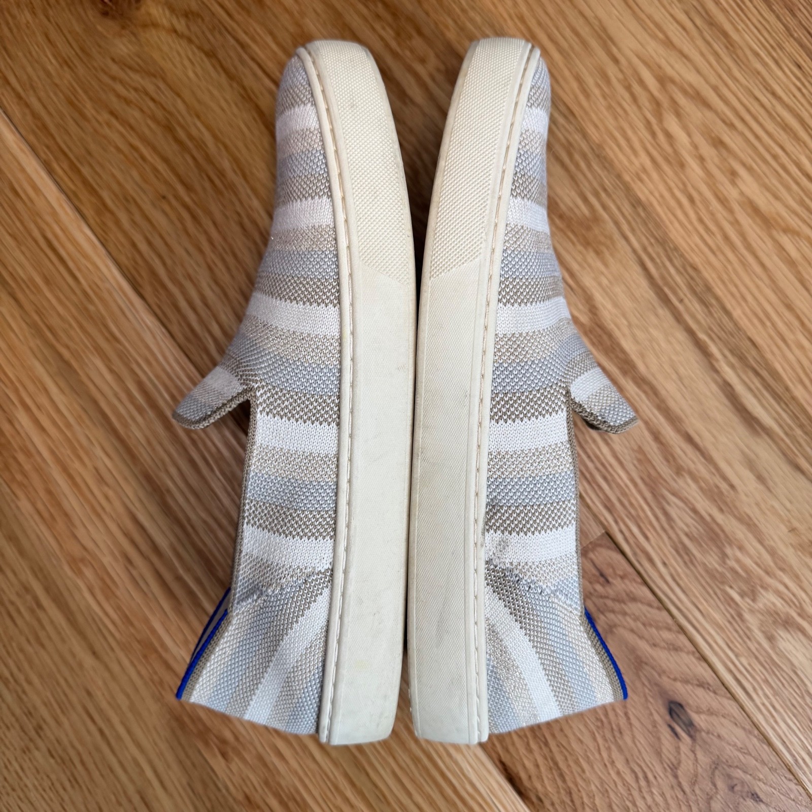 Rothy’s The Original Sneaker Striped Slip-On Sneakers Boat Shoes, Women’s 8.5