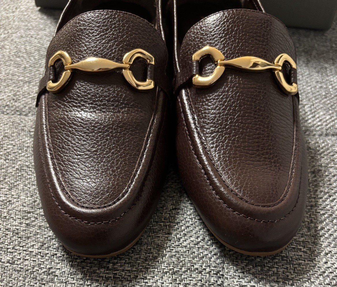 AREZZO EMMA SLIP-ON LOAFERS Women’s SIZE : 8B , Color: Grape Brown
