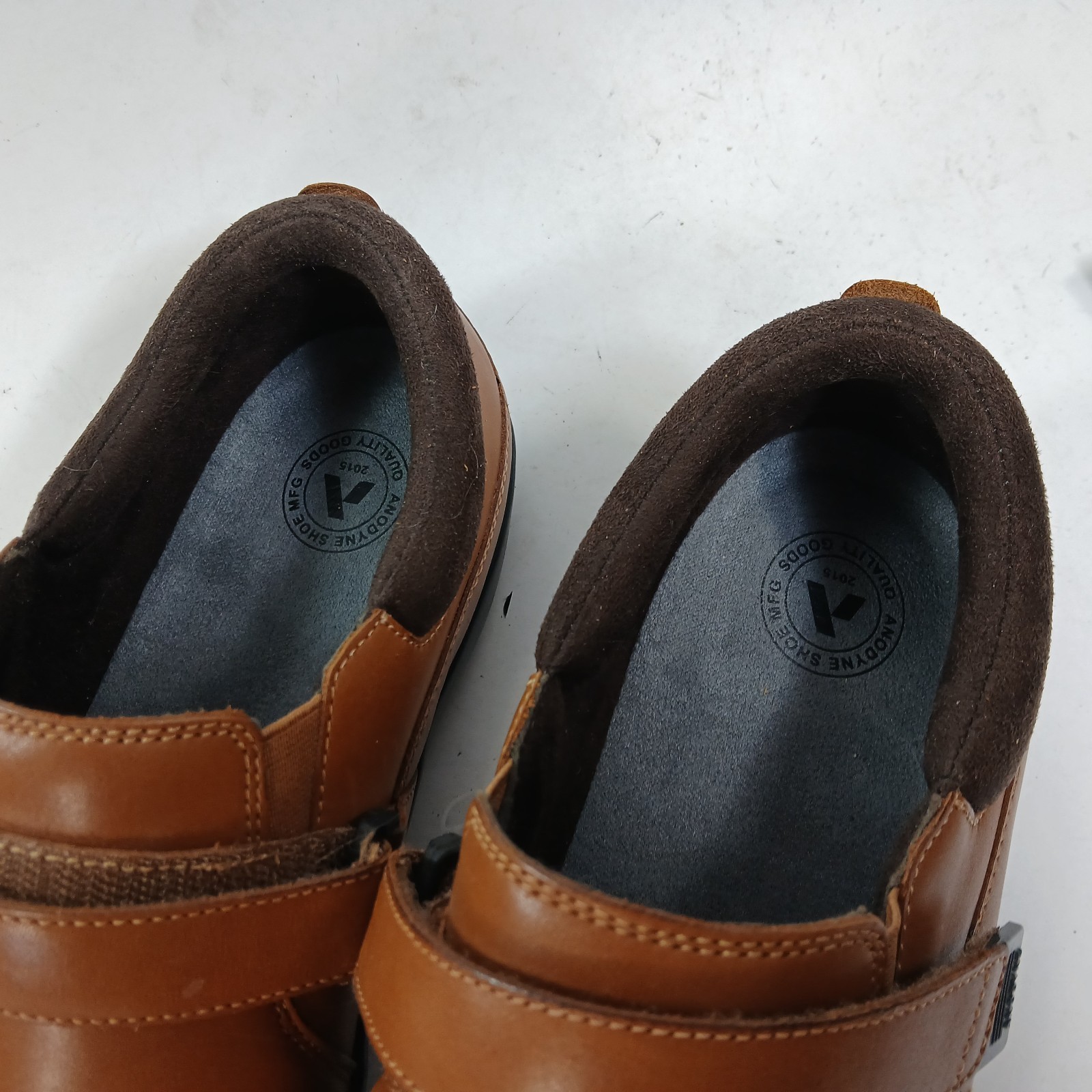 Anodyne No. 51 Casual Dress Women’s Size 11 XW Wide Cognac Leather Slip-On Dress