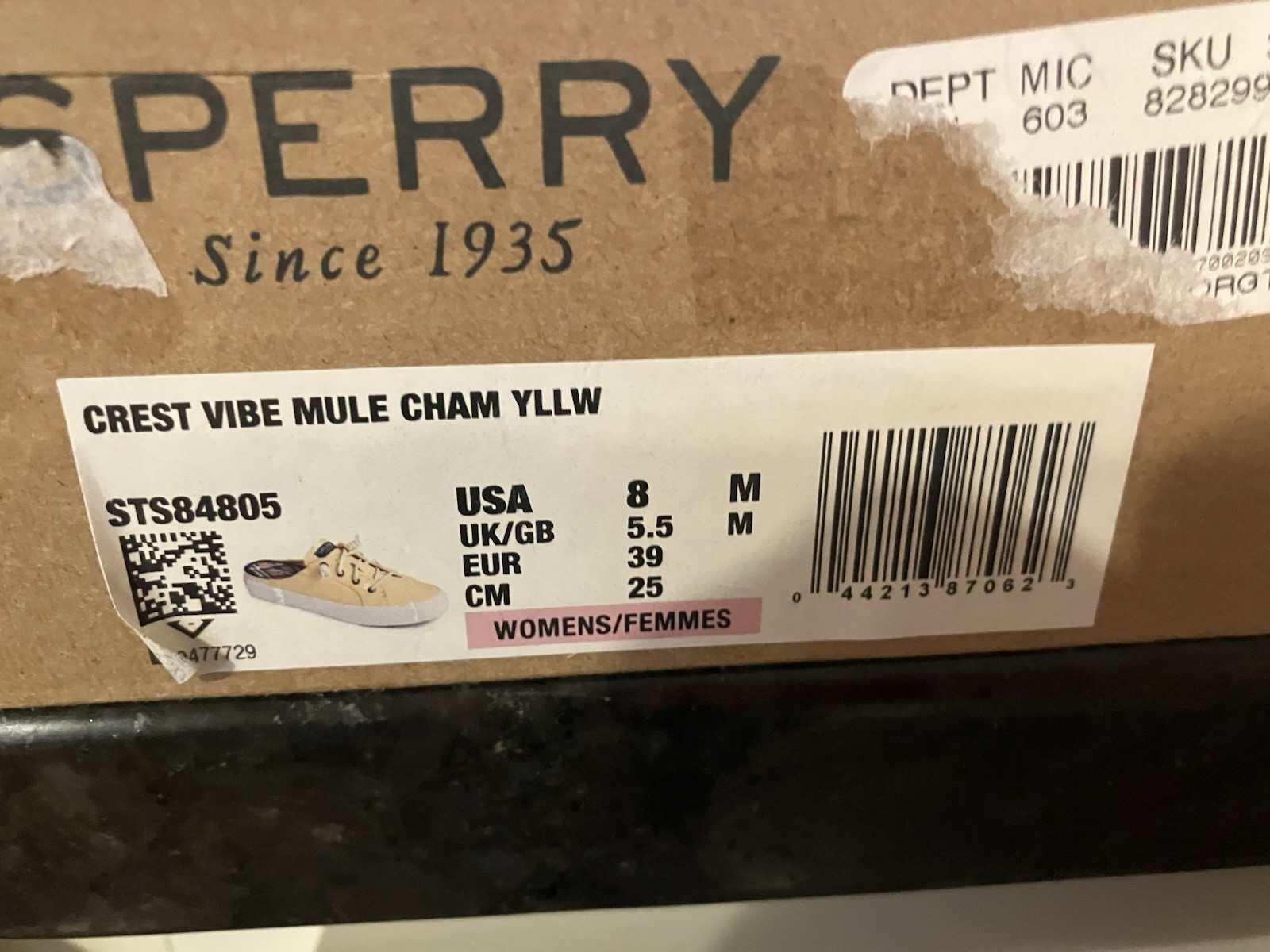 womens sperry shoes size 8 Crest Vibe Mule, Yellow