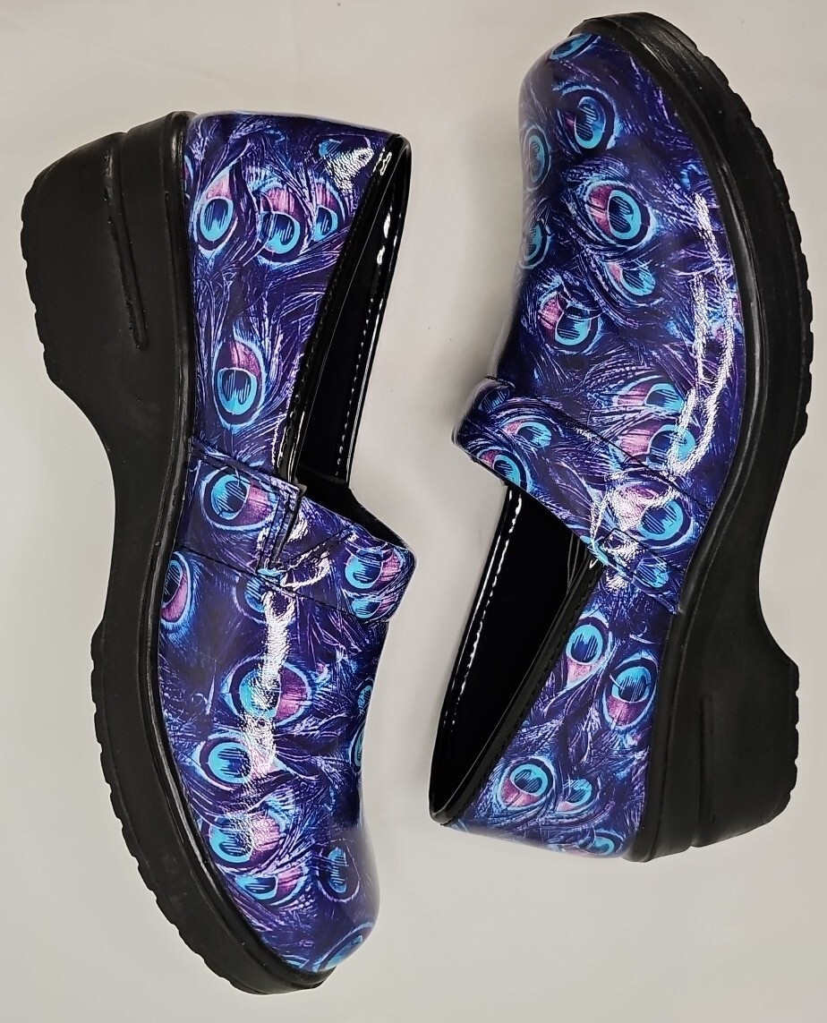 Easy Works By Easy Street Slip Resistant Laurie Clogs Wm Sz. 10 M Purple Peacock