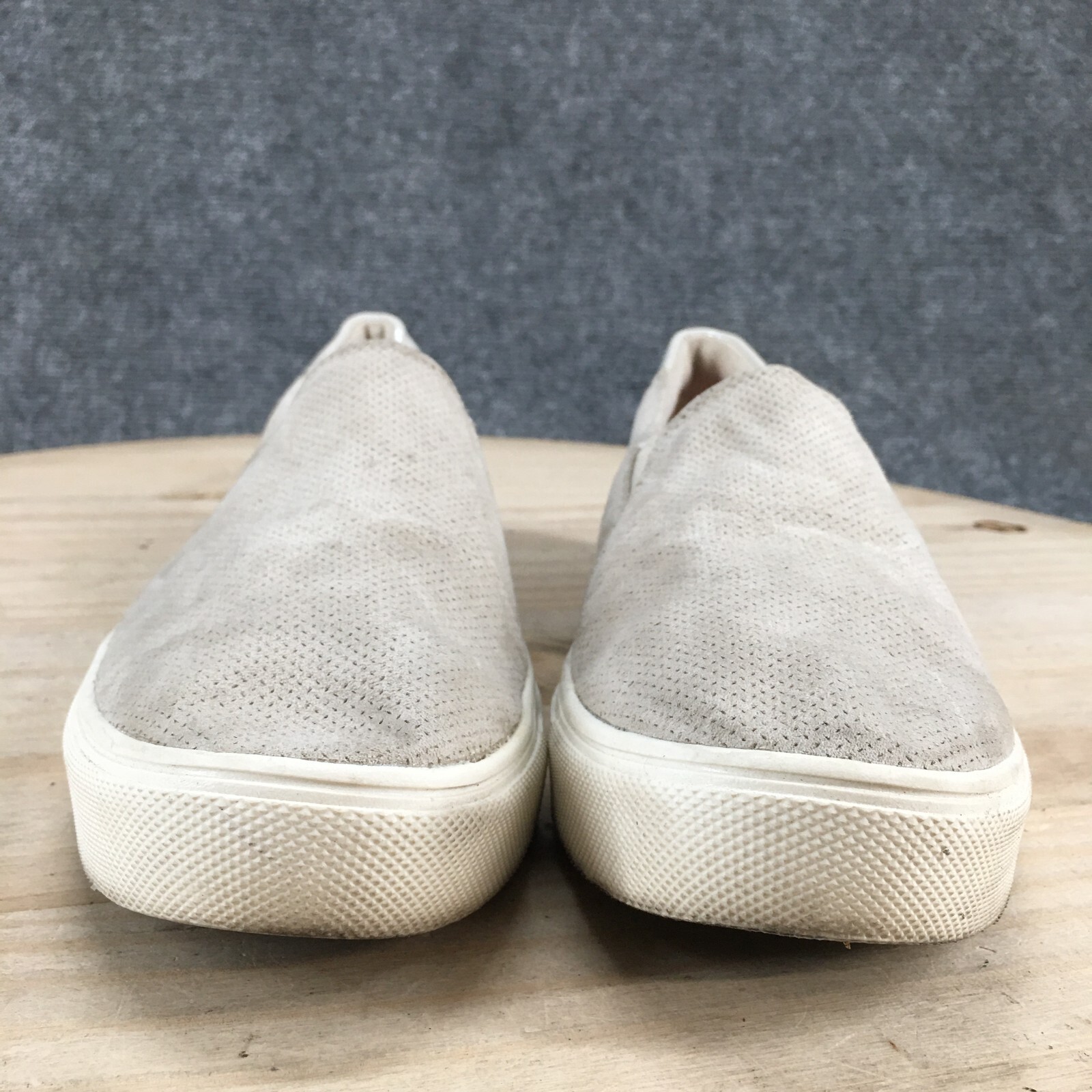 Dr. Scholls Shoes Womens 7M Nova Slip On Sneakers Gray Fabric Perforated Comfort