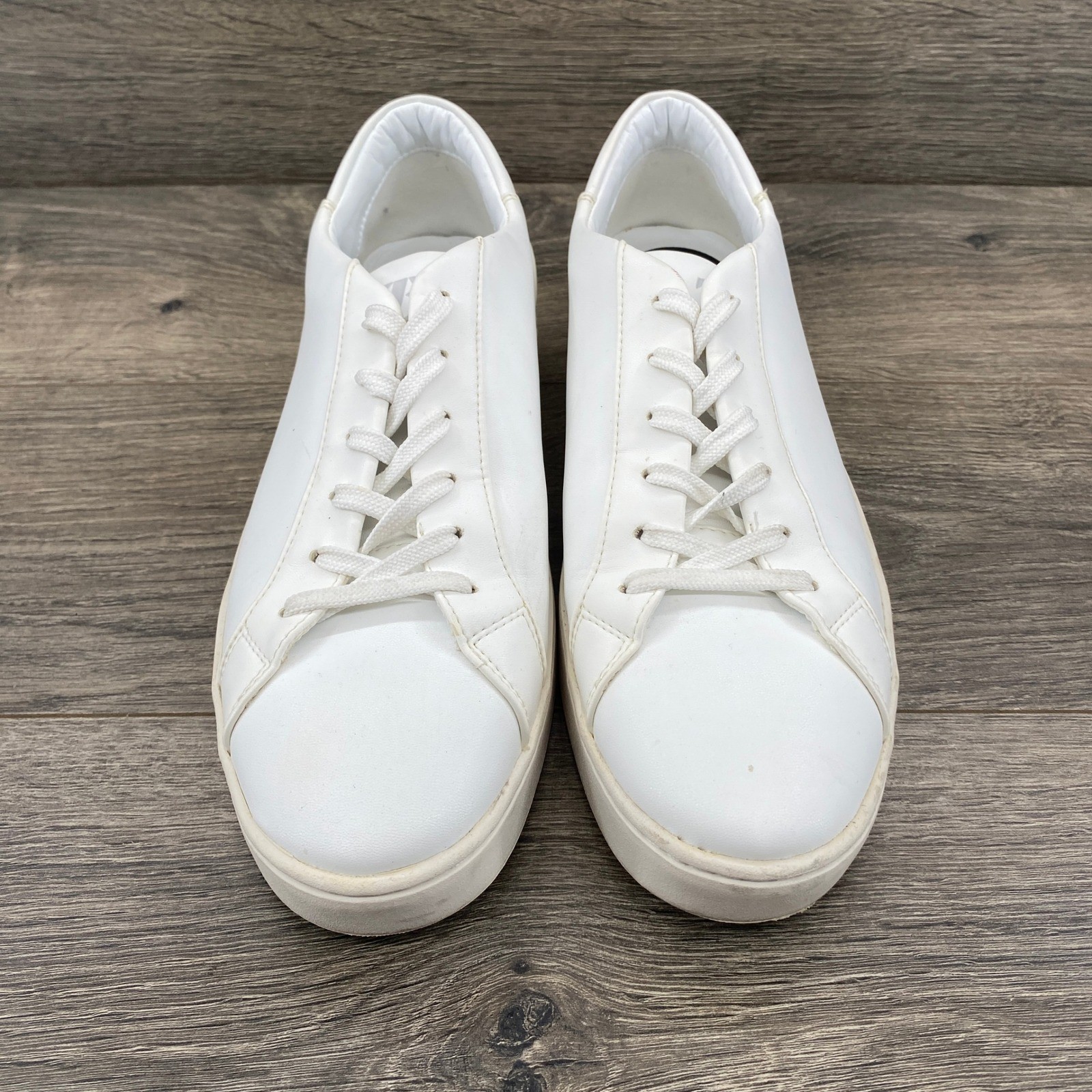 THOUSAND FELL Eco Recycled White Leather Low Top Sneakers Women’s 8