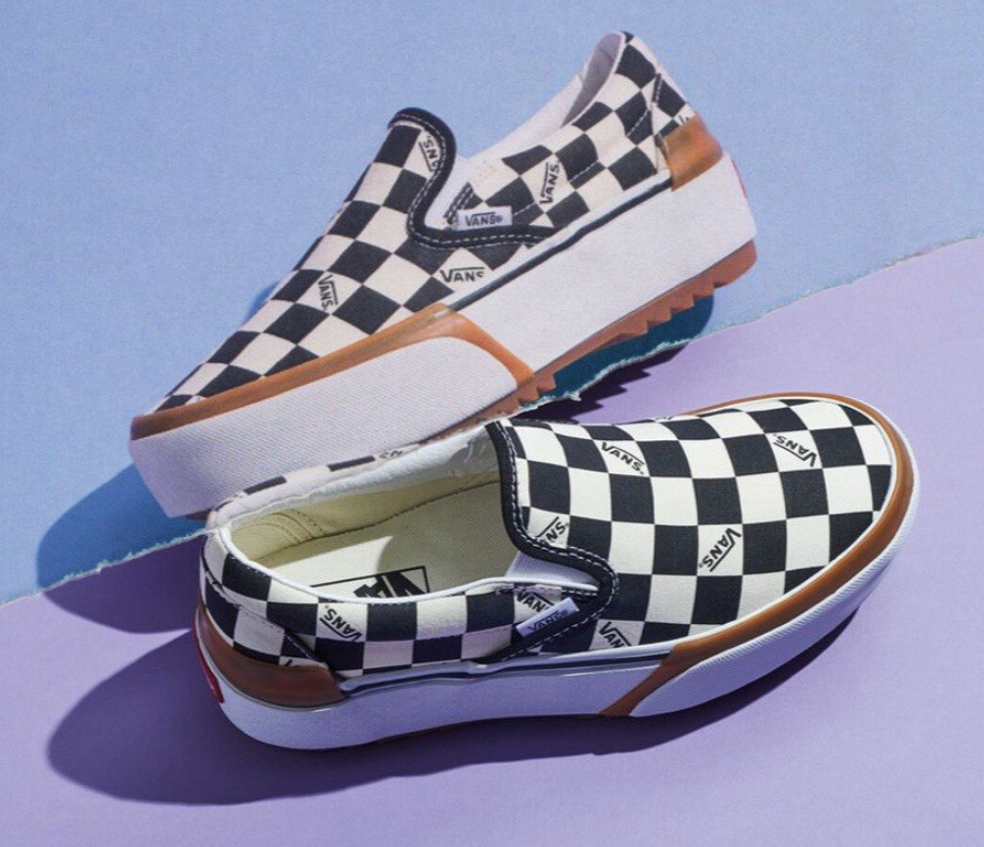 VANS Era Stacked Checkerboard Platform Slip On Shoes Women’s Size 9.5 Men’s 8.0