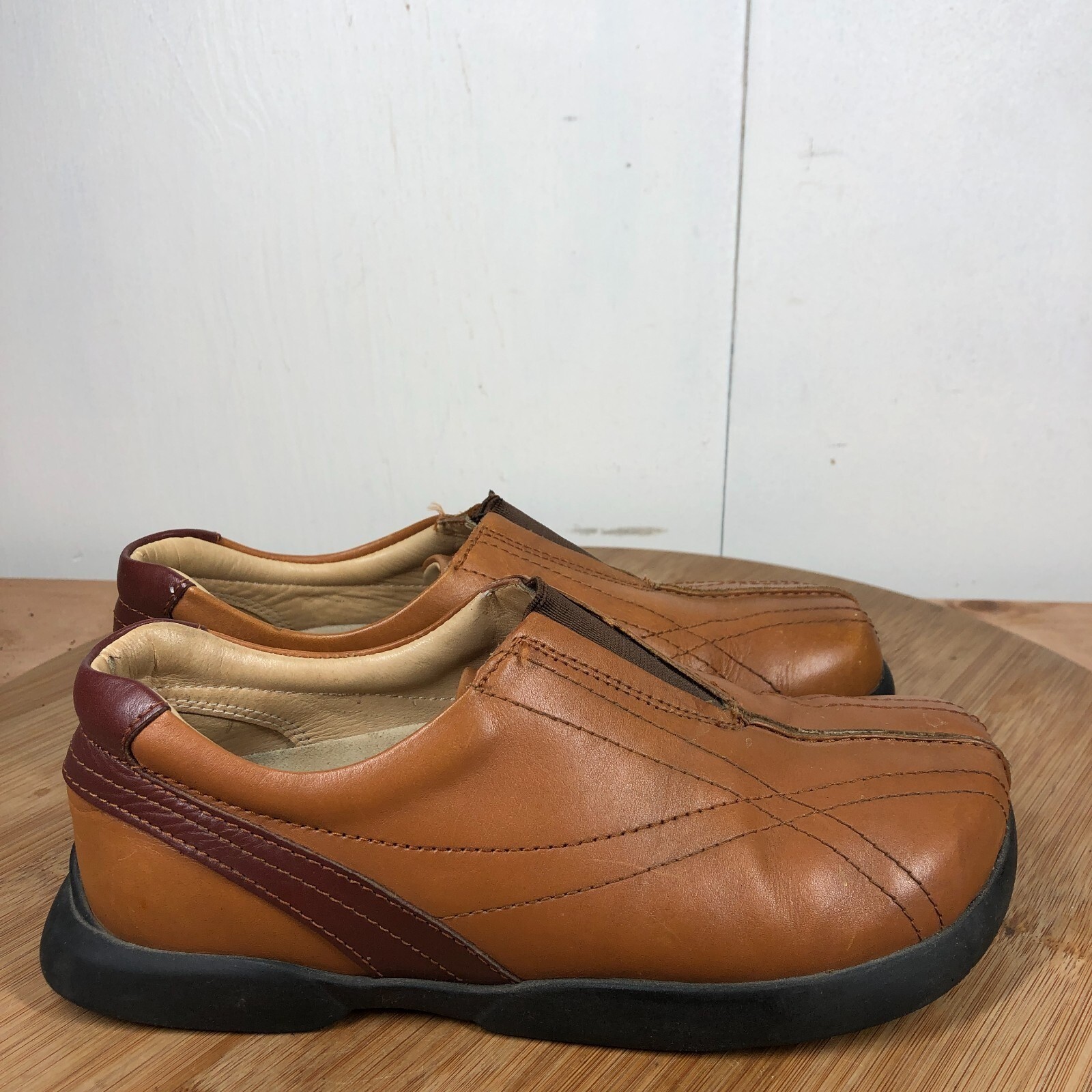Birkenstock betula womens size 6 shoes Brown Leather Slip On Casual sneakers
