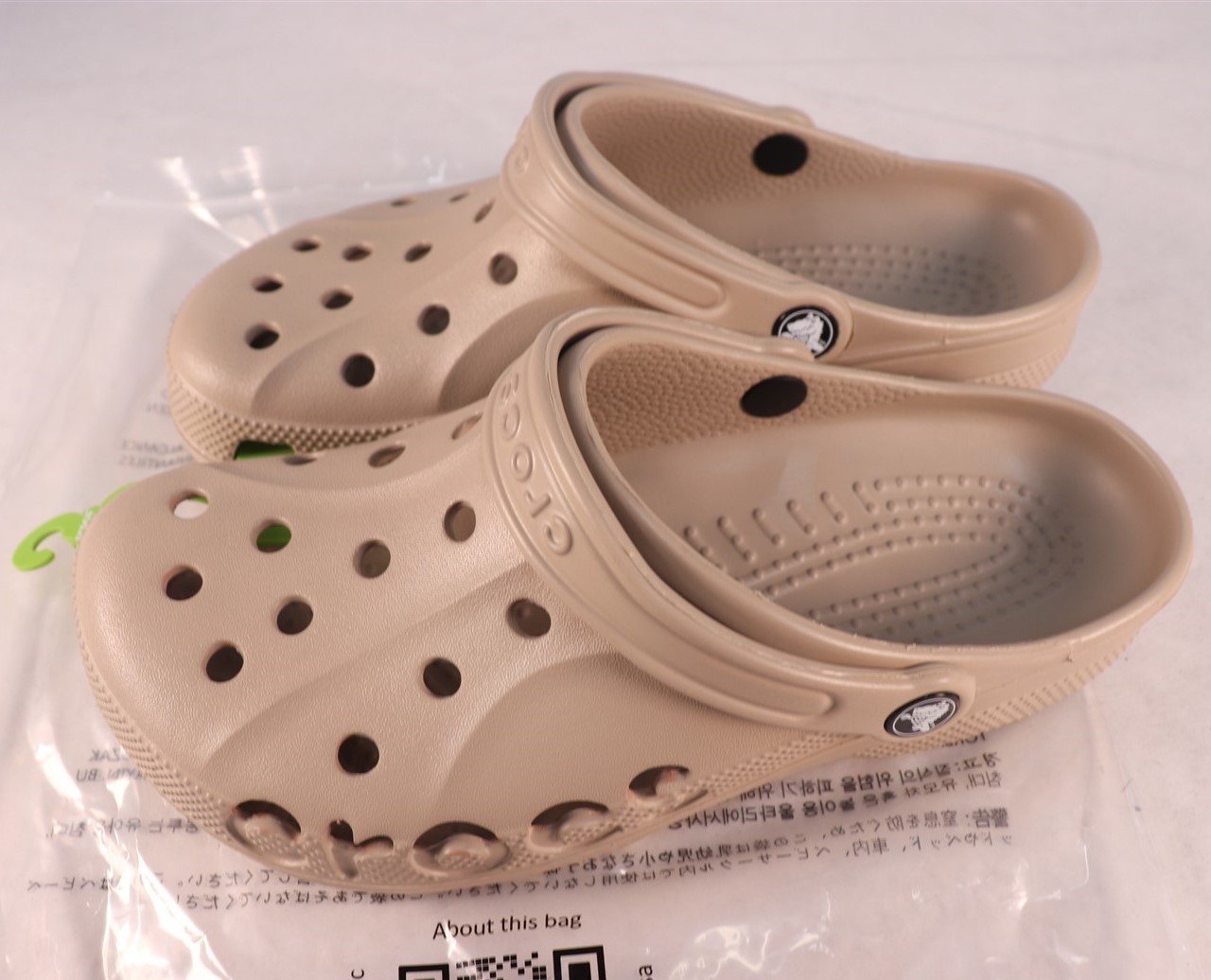Crocs Adult Baya Clogs, Cobblestone , W9/M7