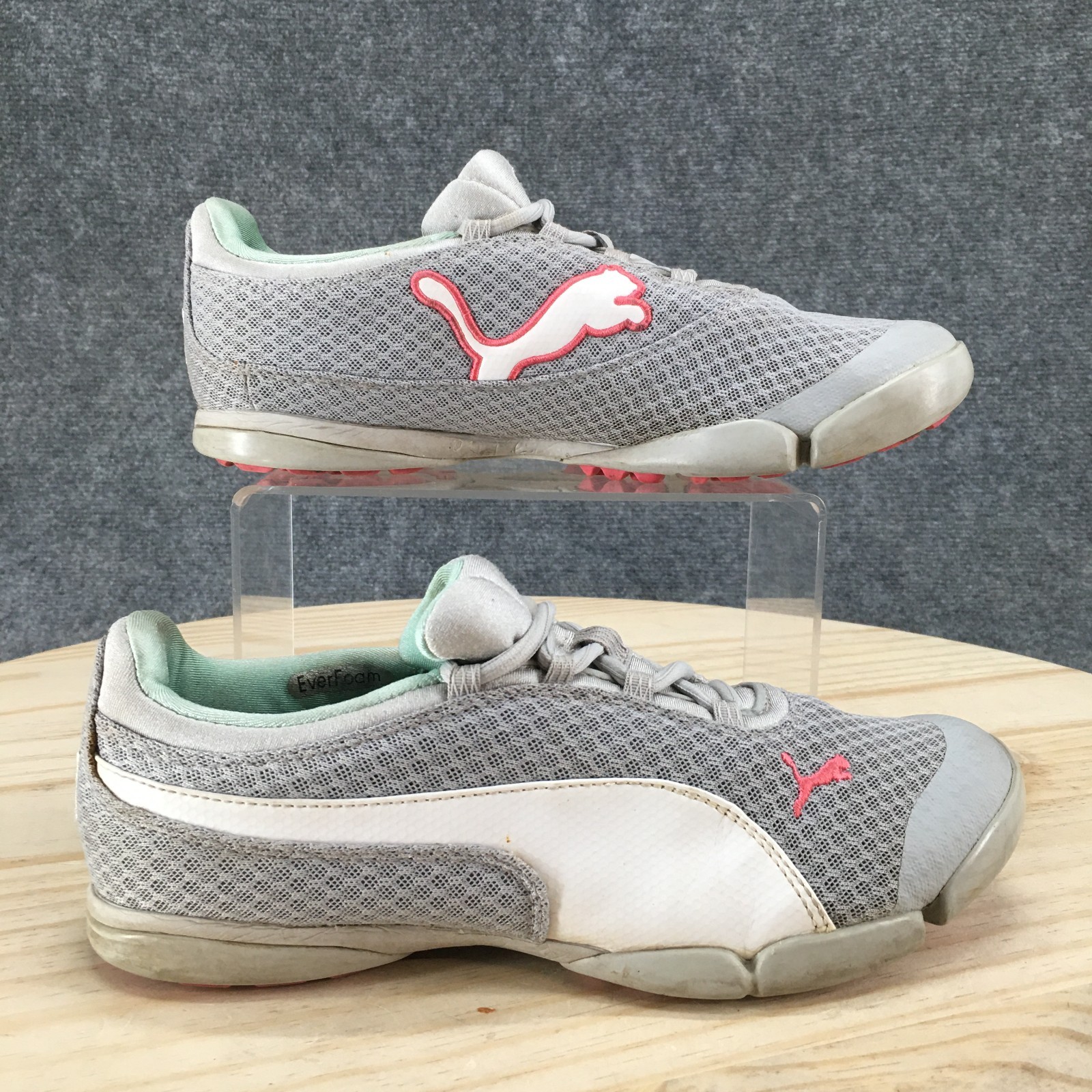 Puma Shoes Womens 7.5 EverFoam Sport Spikeless Golf Sneakers Gray Low 187590-03