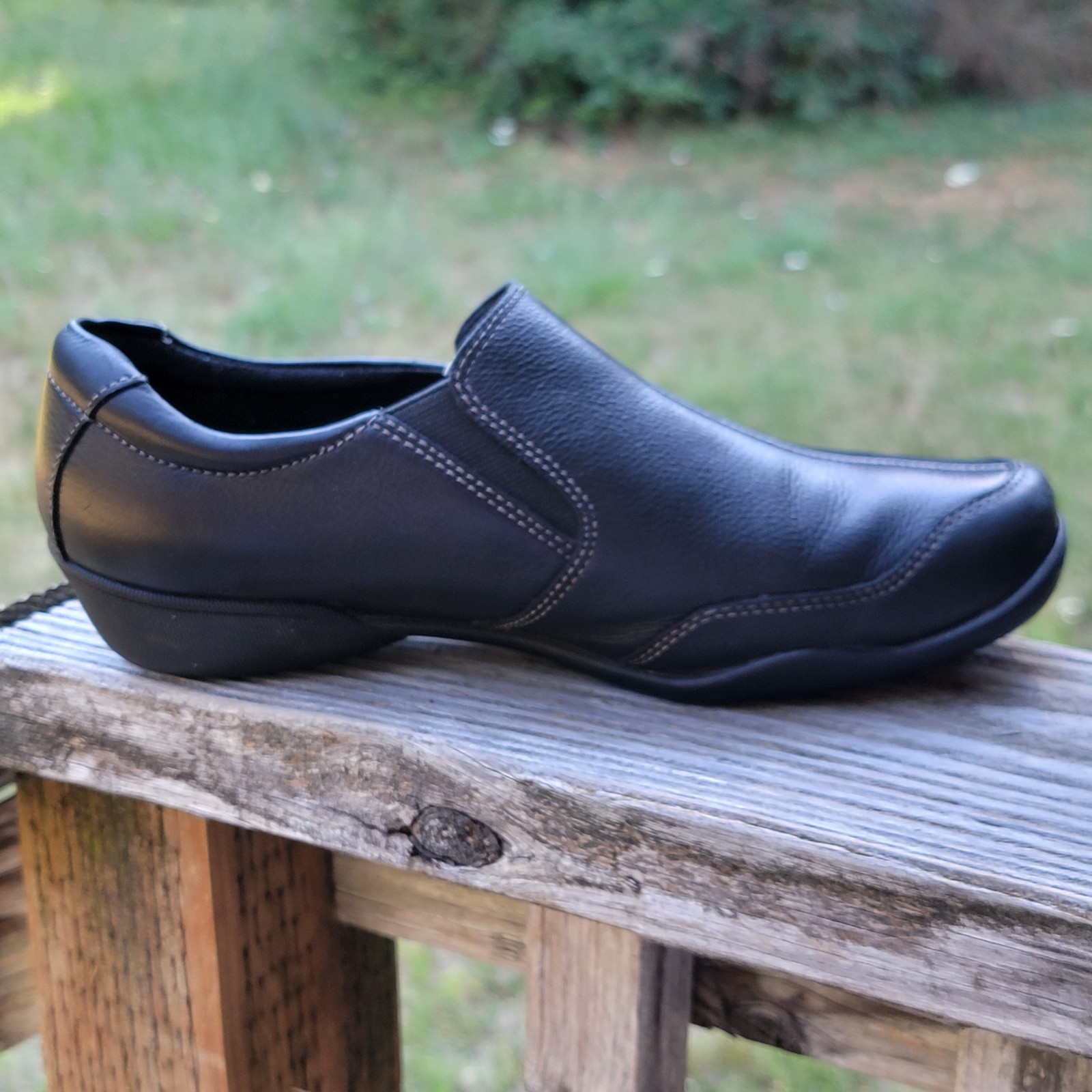 Taos Encore Women’s Size 8.5 Black Leather Shoe Loafer Work Shootie Comfy Flat