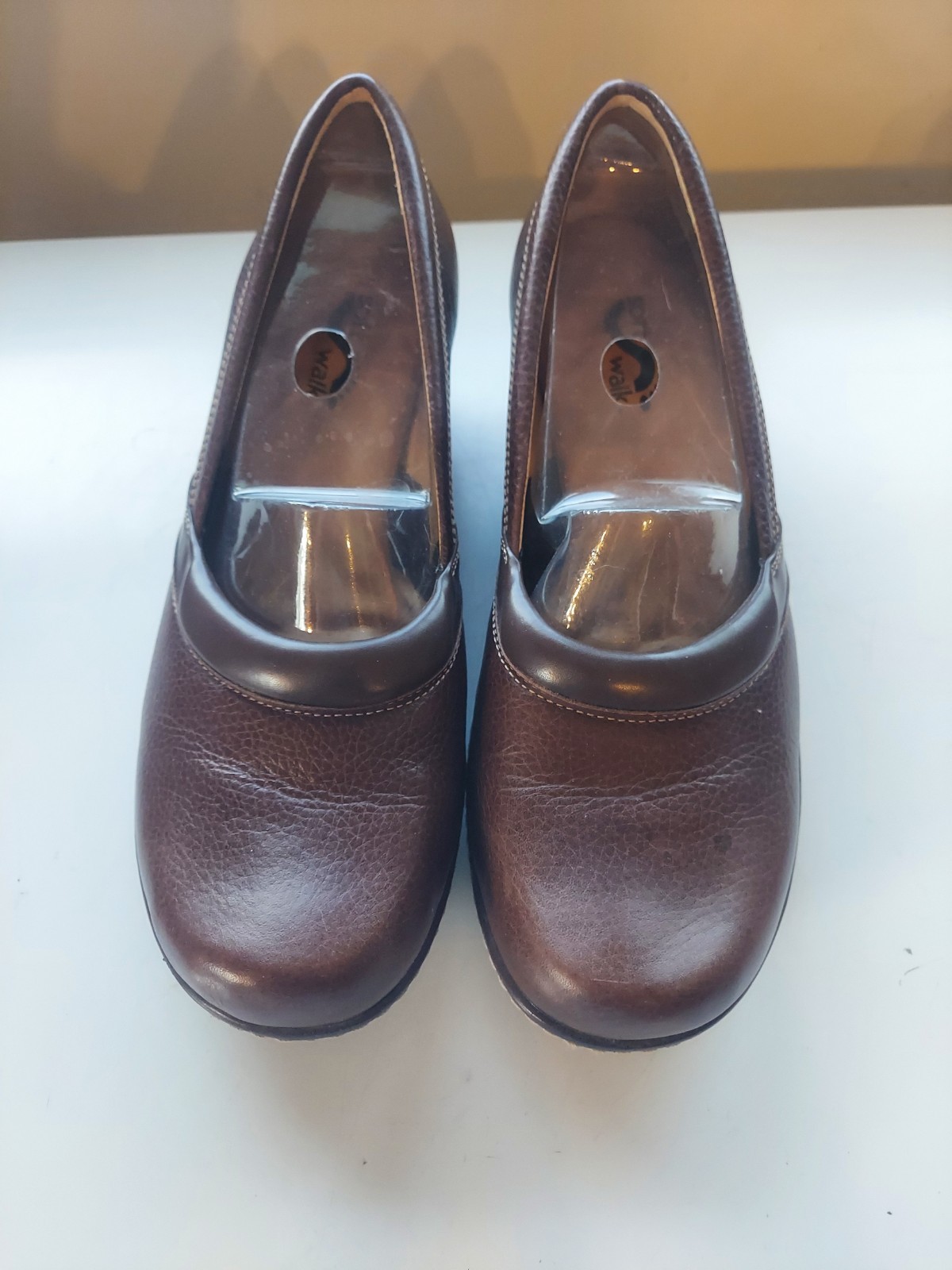 Soft Walk Womens Morgan Shoes 9.5 Wide Brown Leather Slip-on