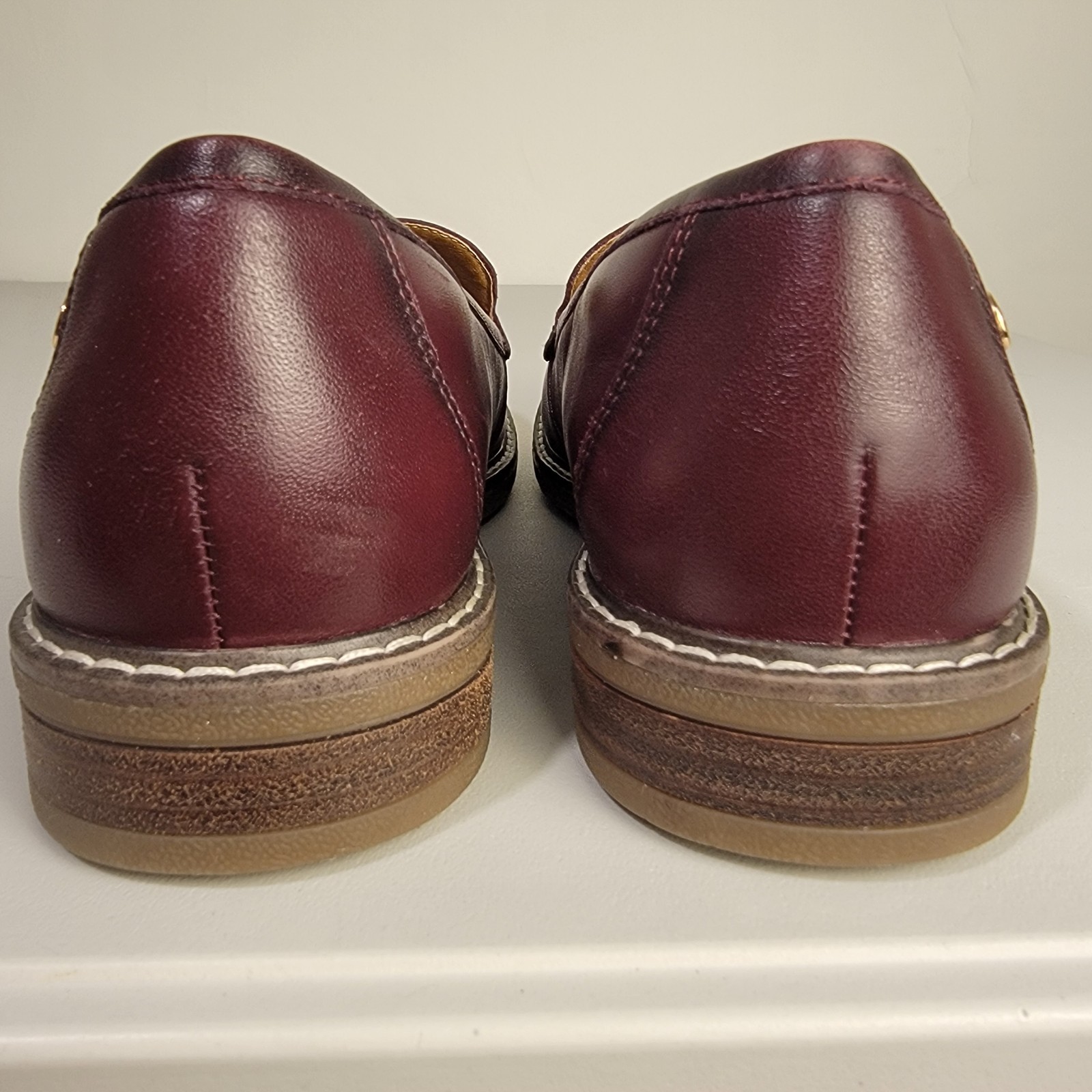 Easy Spirit Jaylin Brown Leather Slip-On Comfort Loafers Shoes Women’s 9M – NWOT