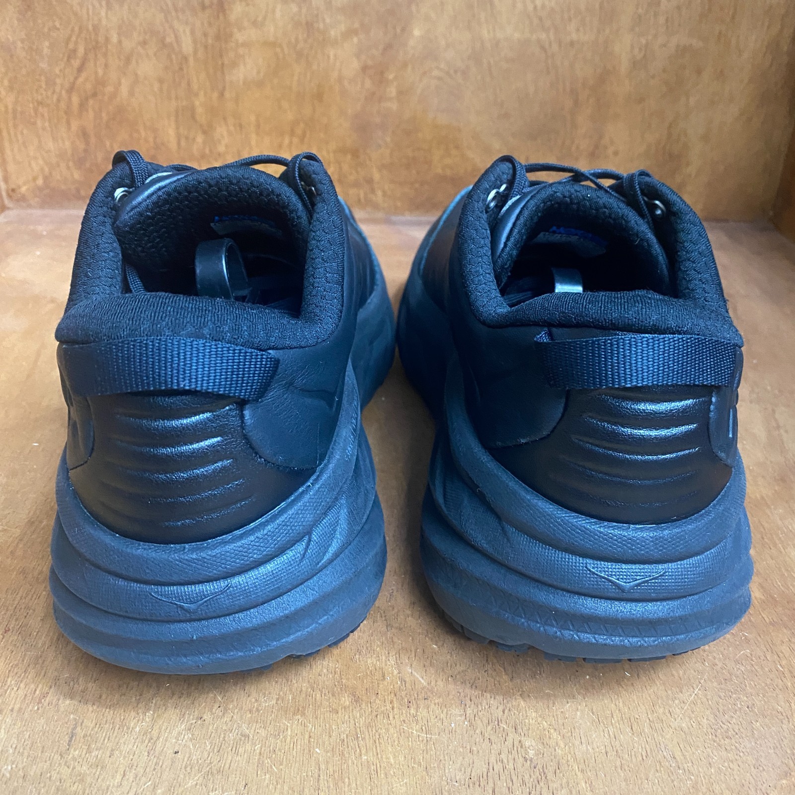 Hoka One One Bondi SR Shoes Womens Size 11 Black Oil Slip Resistant 1110521 BBLC