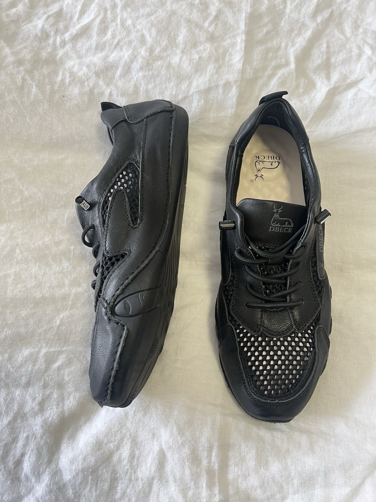 Dbeck | Women’s 43 (US 11) | Black Outdoor Mesh Trail Shoes Hiking Walking