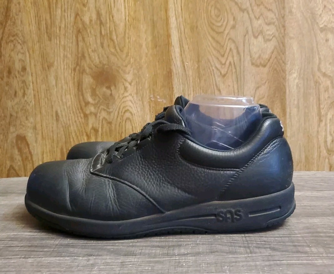SAS Liberty Slip Resistant Lace Up Black Leather Shoes Womens Size 10.5 W3