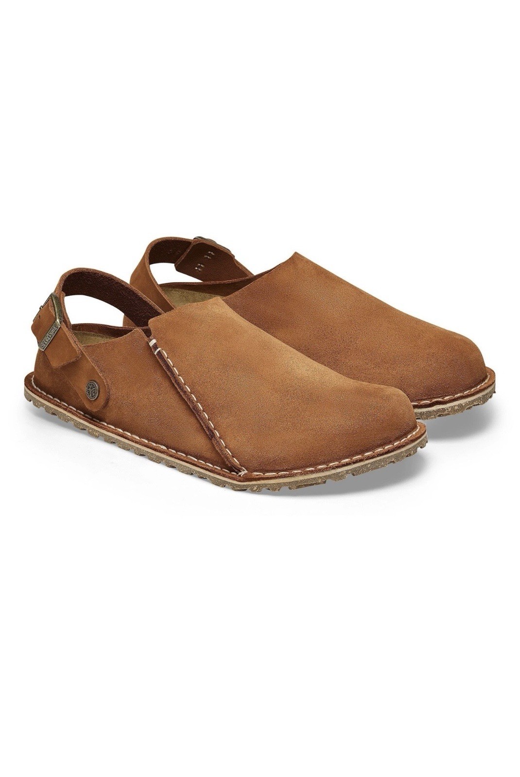 Birkenstock Lutry “Narrow Fit” Suede Clog Slide Slipper Women’s Mink (Camel) 39