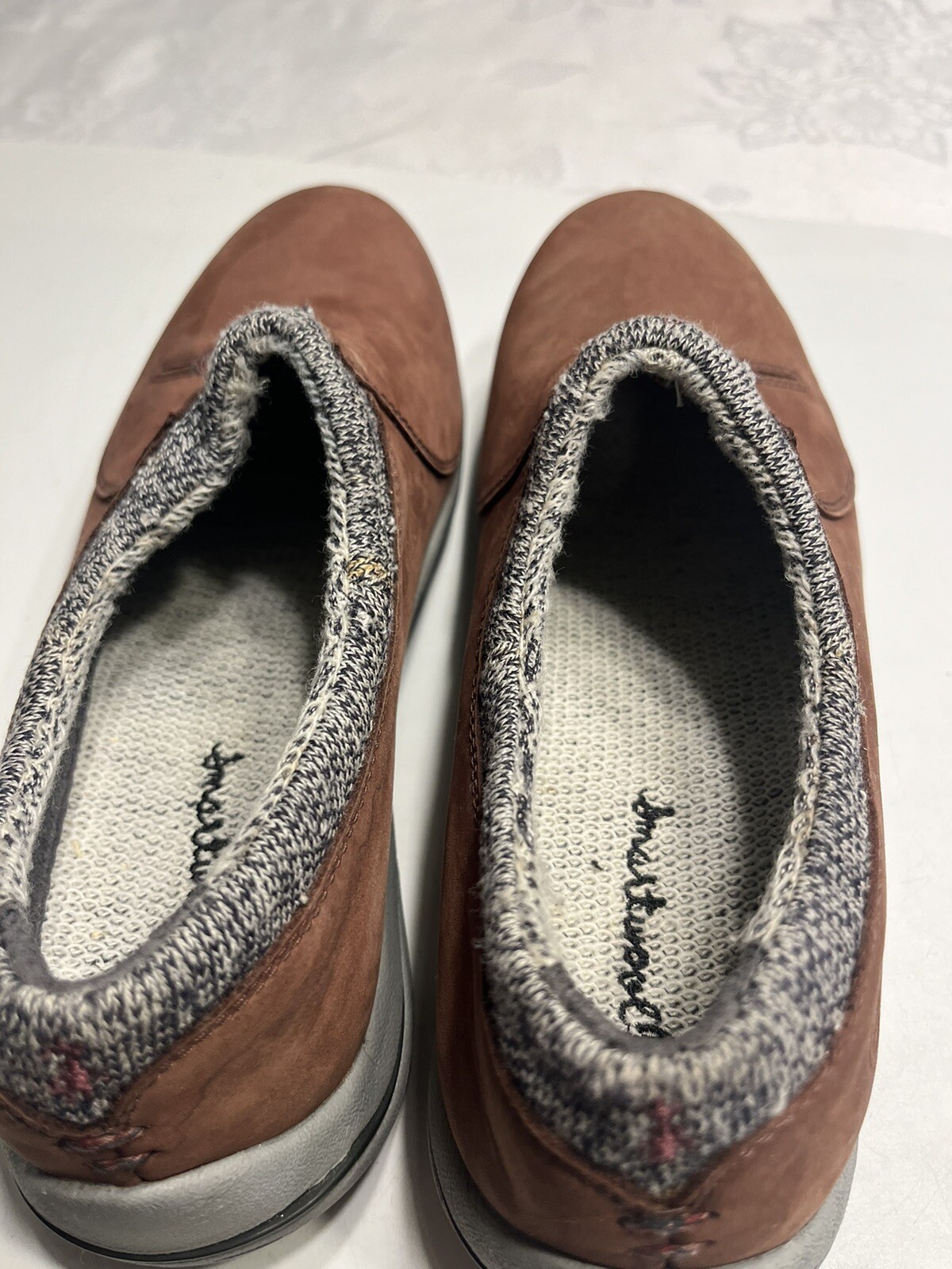 Timberland Smartwool Brown Leather Waterproof Vibram Ecostep Slip On Shoes 7.5M