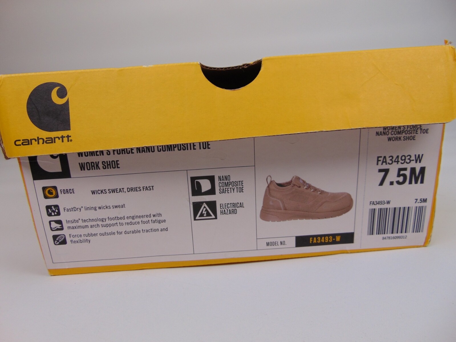 Carhartt Force Nano Composite Safety Toe Work Sneakers Women’s Size 7.5 M Blush