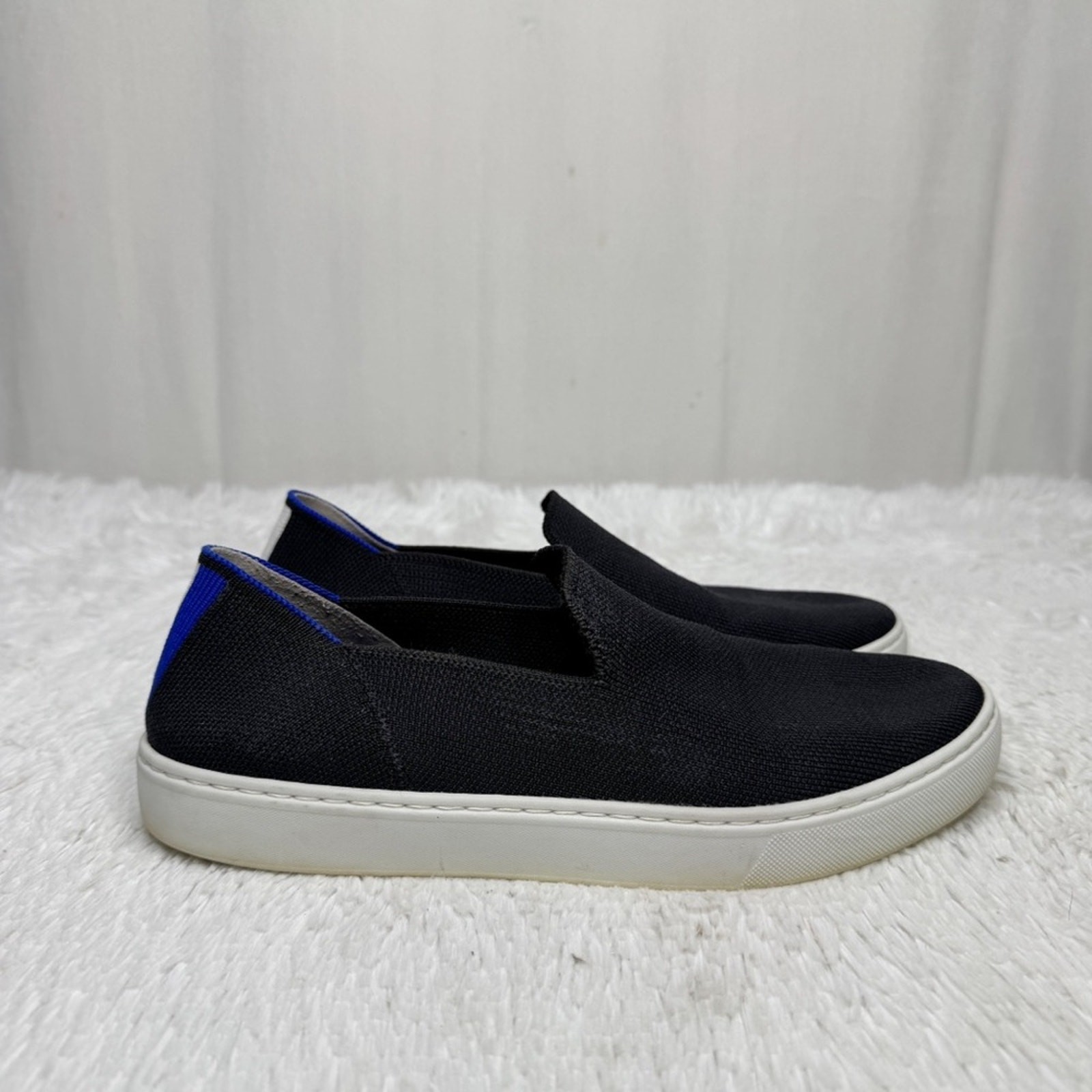 Rothy’s sz 9.5 black the original slip on knit sneakers women’s