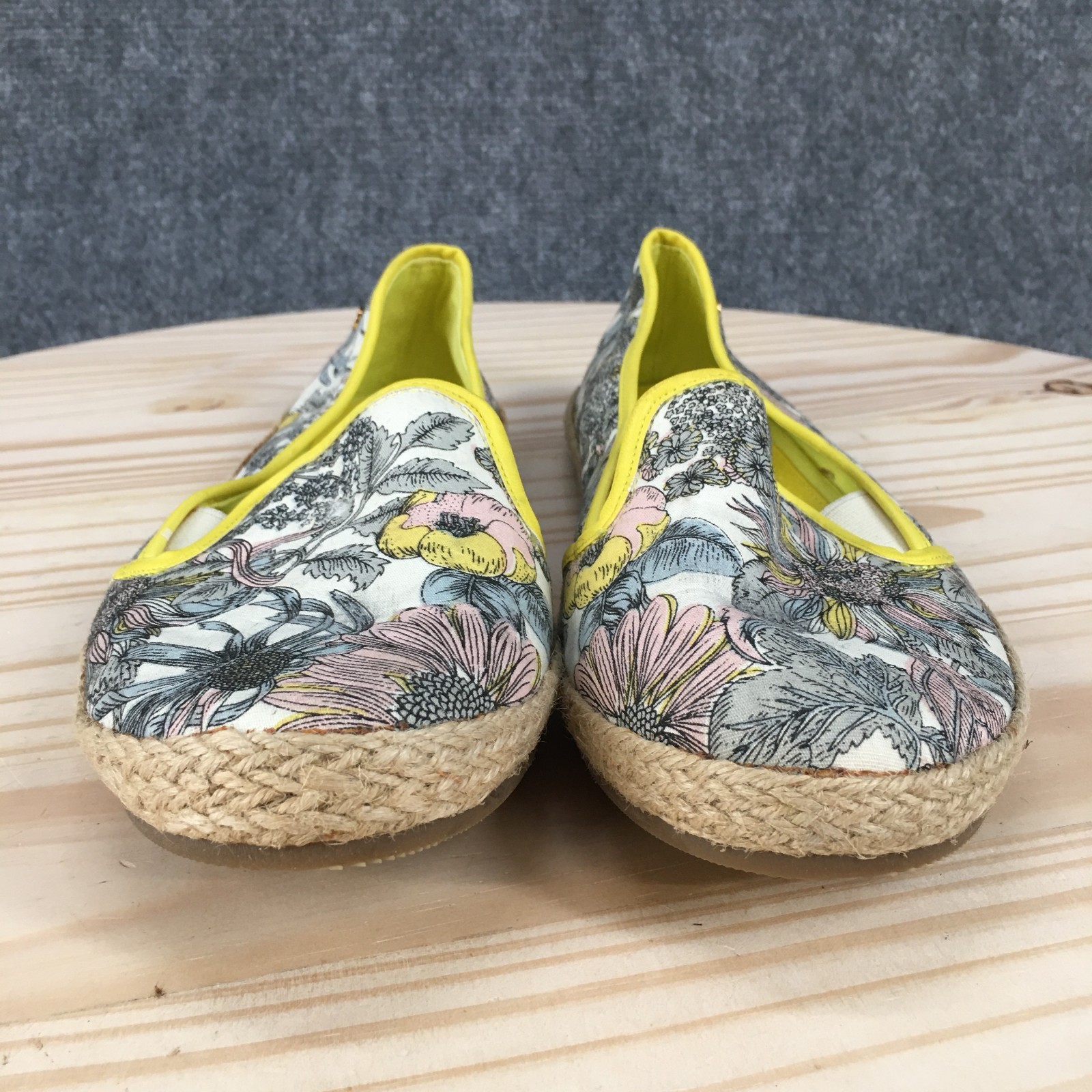 GH Bass & Co Shoes Womens 8.5M Aline Citrus Floral Espadrille Loafer White Multi