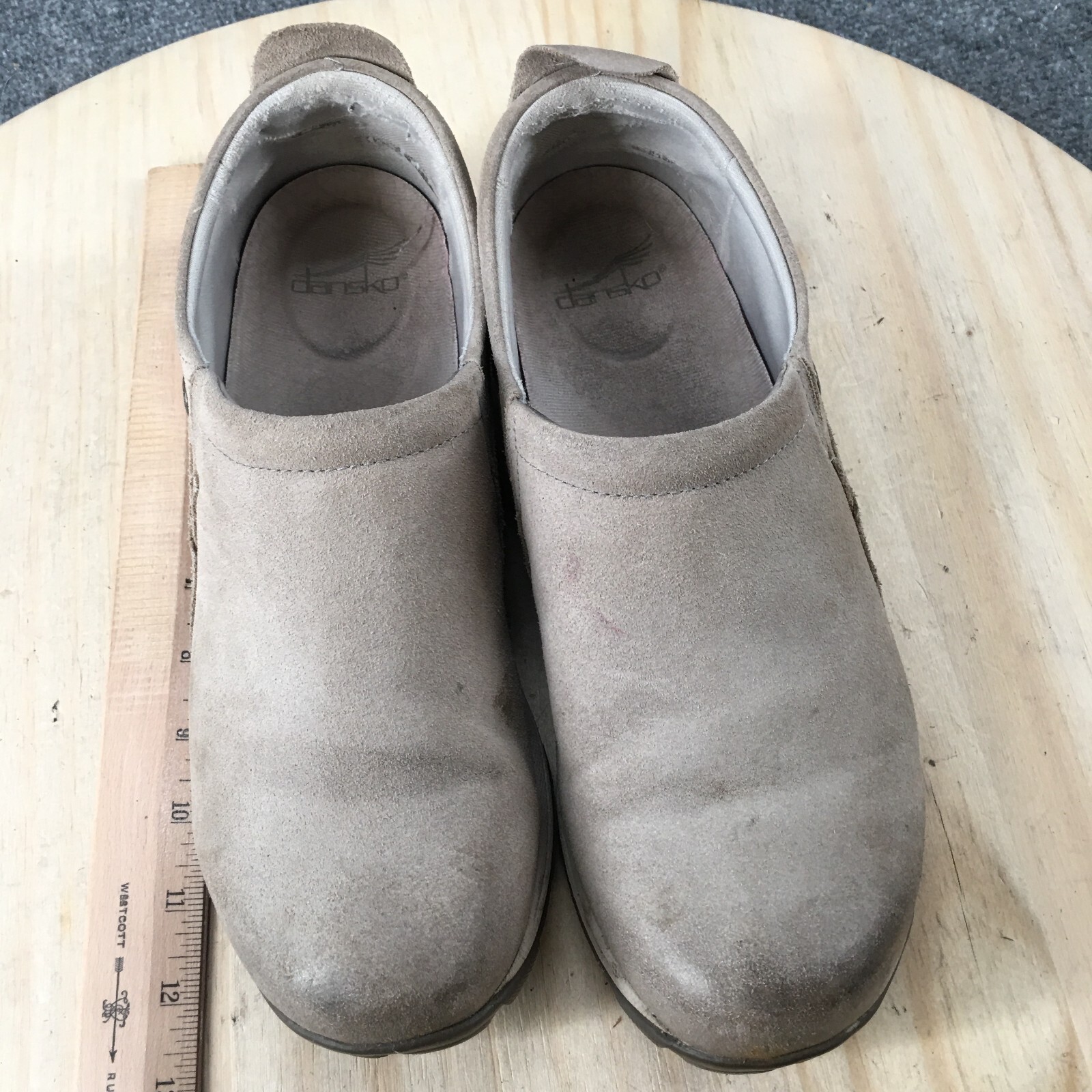 Dansko Shoes Womens 41 Patti Clog Sneakers Casual 4353152013 Beige Suede Slip On