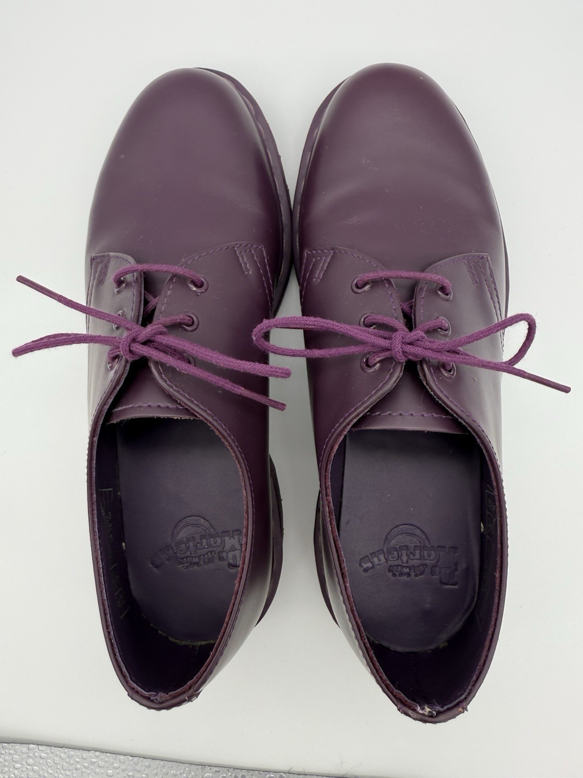Dr. Martens 1461 Mono Purple Leather Oxford Shoes Womens 8 Grunge Punk Minimal