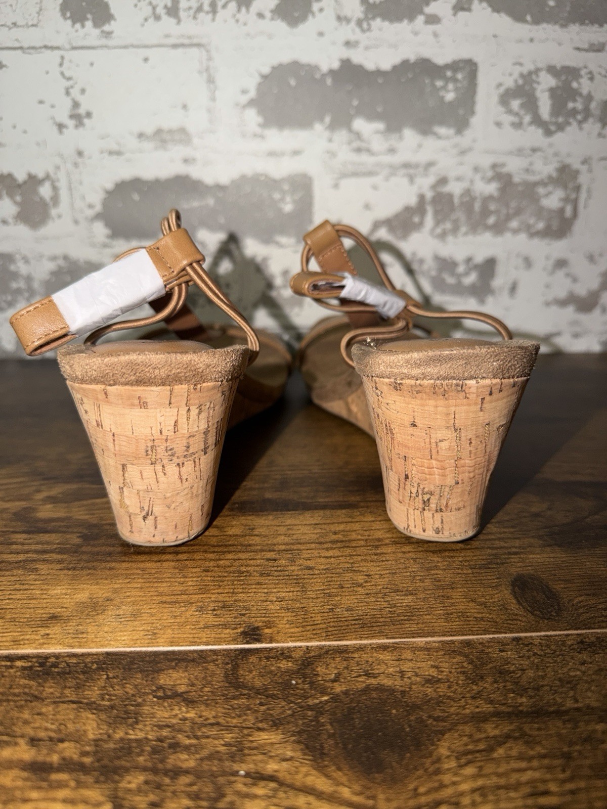 NEW! Style & Co Mulan Wedge Sandals Shoes – Cork Textured – Size 10M