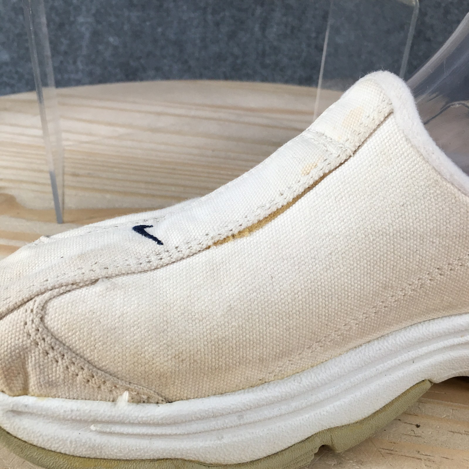 Nike Afterparty Mule Sneaker Shoes Womens 7 Casual Wedge Canvas Beige 302437-141