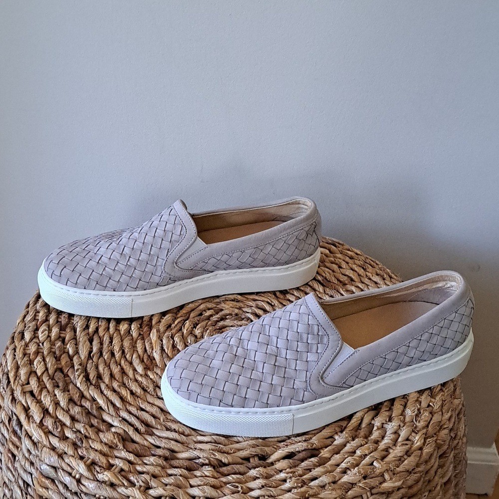 M. Gemi Womens The Cerchio Grey Woven Leather Loafer Sneaker EU39/US8.5