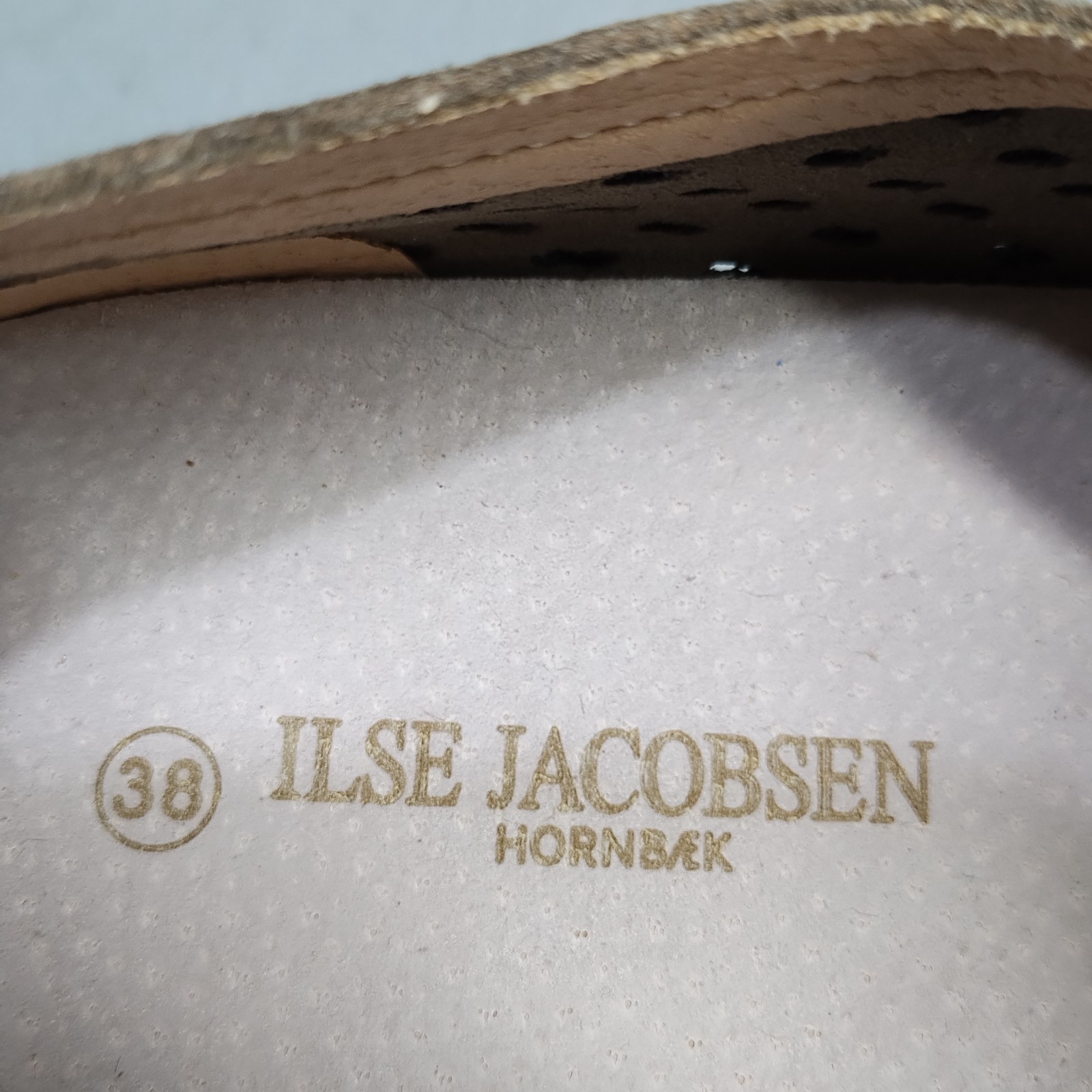 Ilse Jacobsen Hornbaek Platform Sneakers Womens Size 7.5 Brown White Perforated