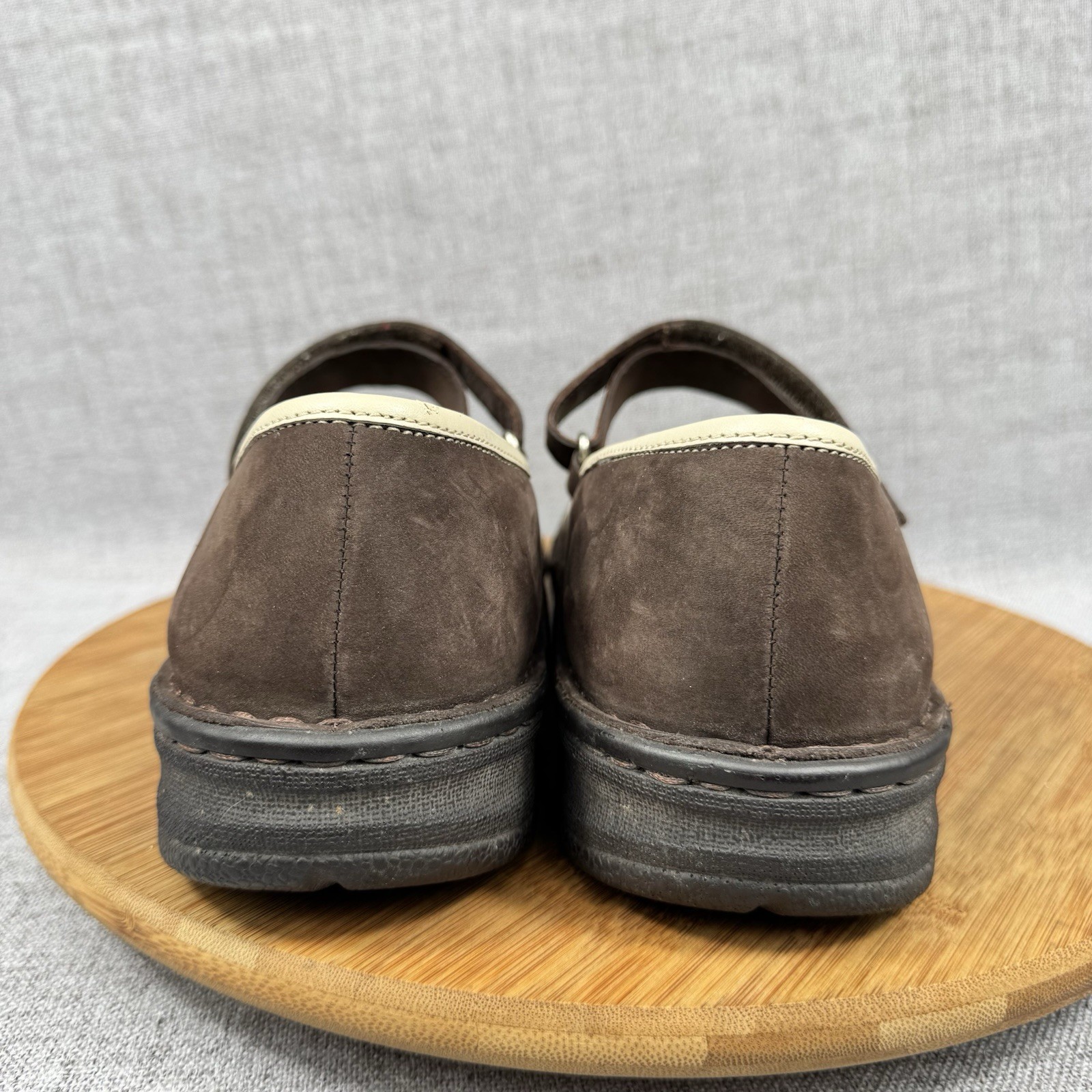Drew Mary Jane Shoes Womens 11 M Brtan Slip On Leather Adjustable Casual Brown