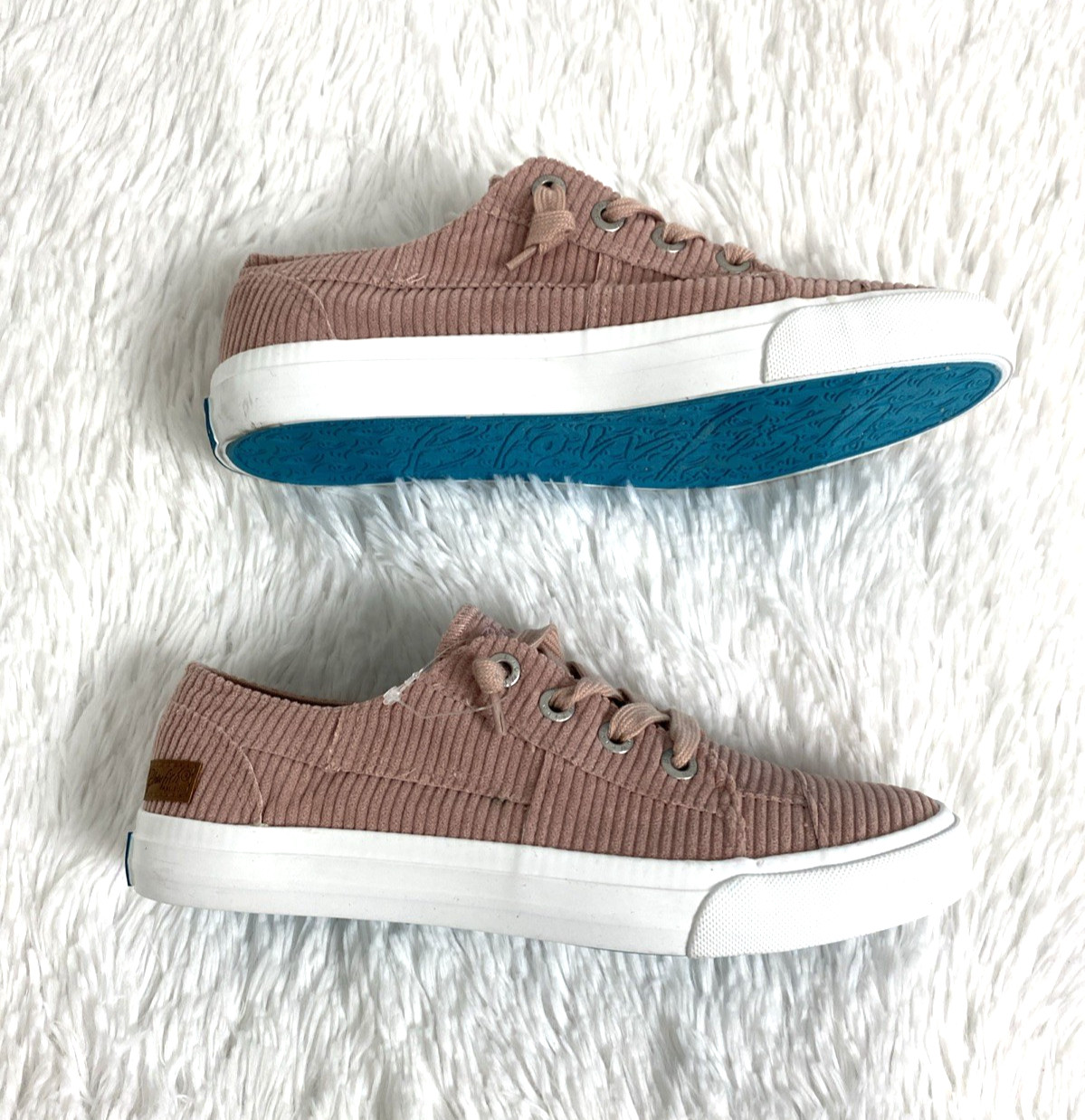 Blowfish Malibu Maxine Sneakers Shoes Womens Pink Cotton Corduroy Lace Up