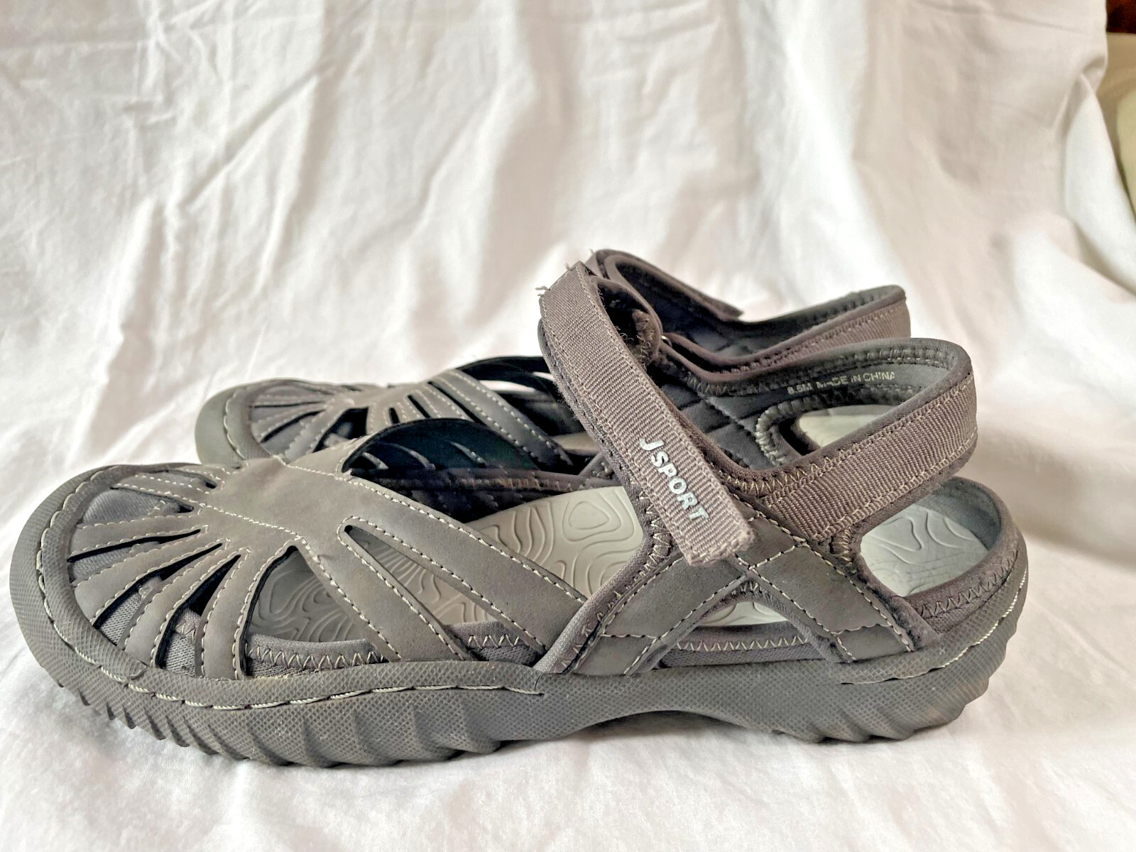 JSport by Jambu Poppy Mary Jane Sandals Gray Size 8.5