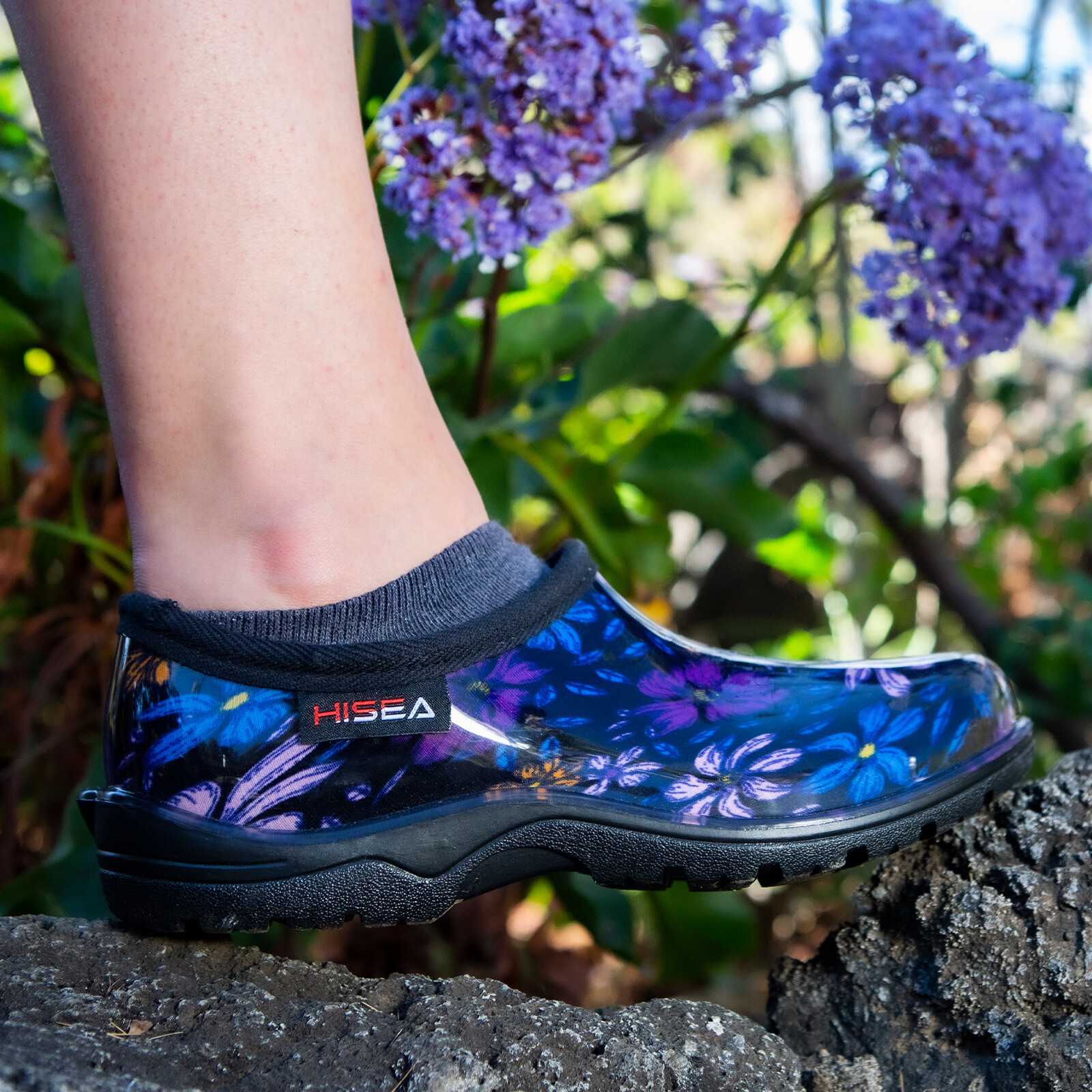 HISEA Women Slip-On Garden Shoes Waterproof Rain Work Clogs Nurse Walking Shoes