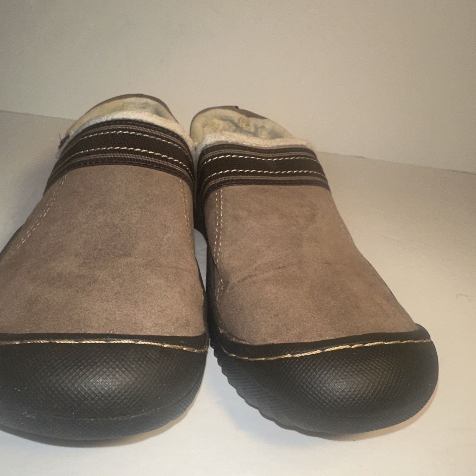 Jambu Slip On Womens Shoes Sz 7.5 Fleece Lined All Terra Design Leather Tan Brn
