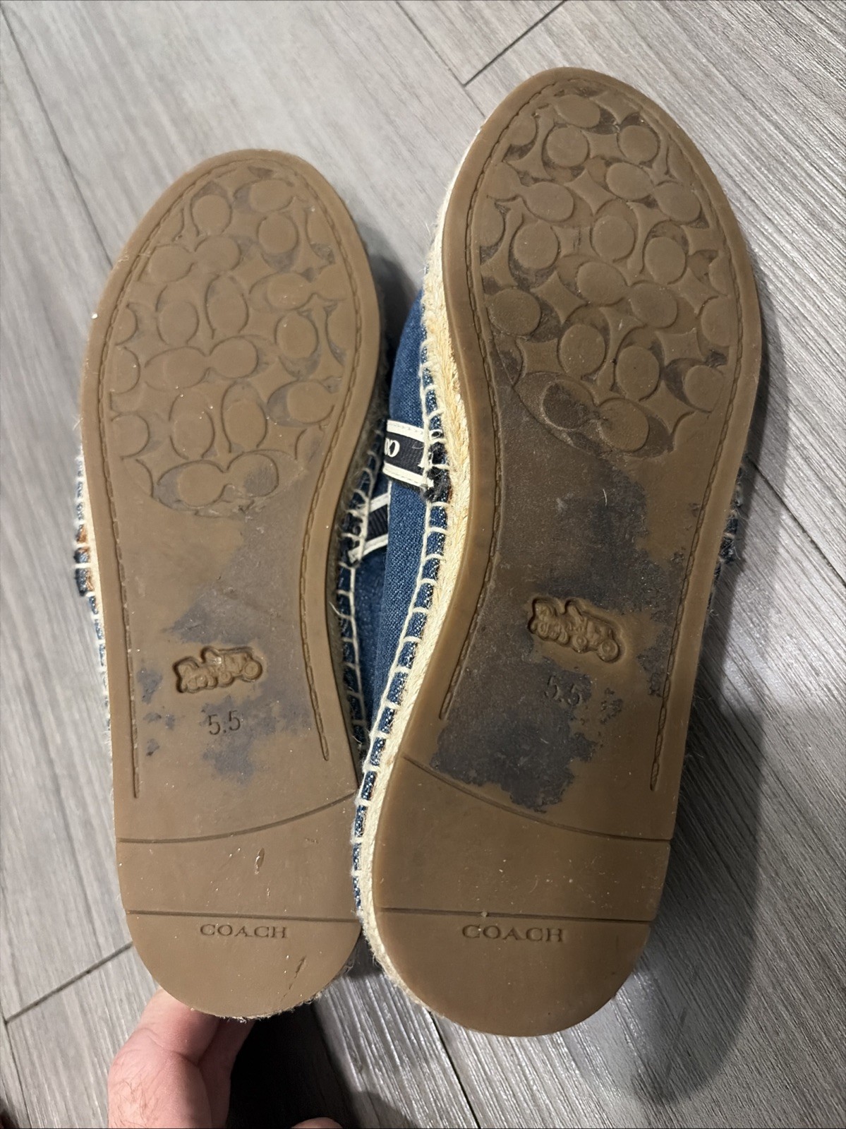 COACH Corrie Espadrille Denim G4837 Womens 5.5
