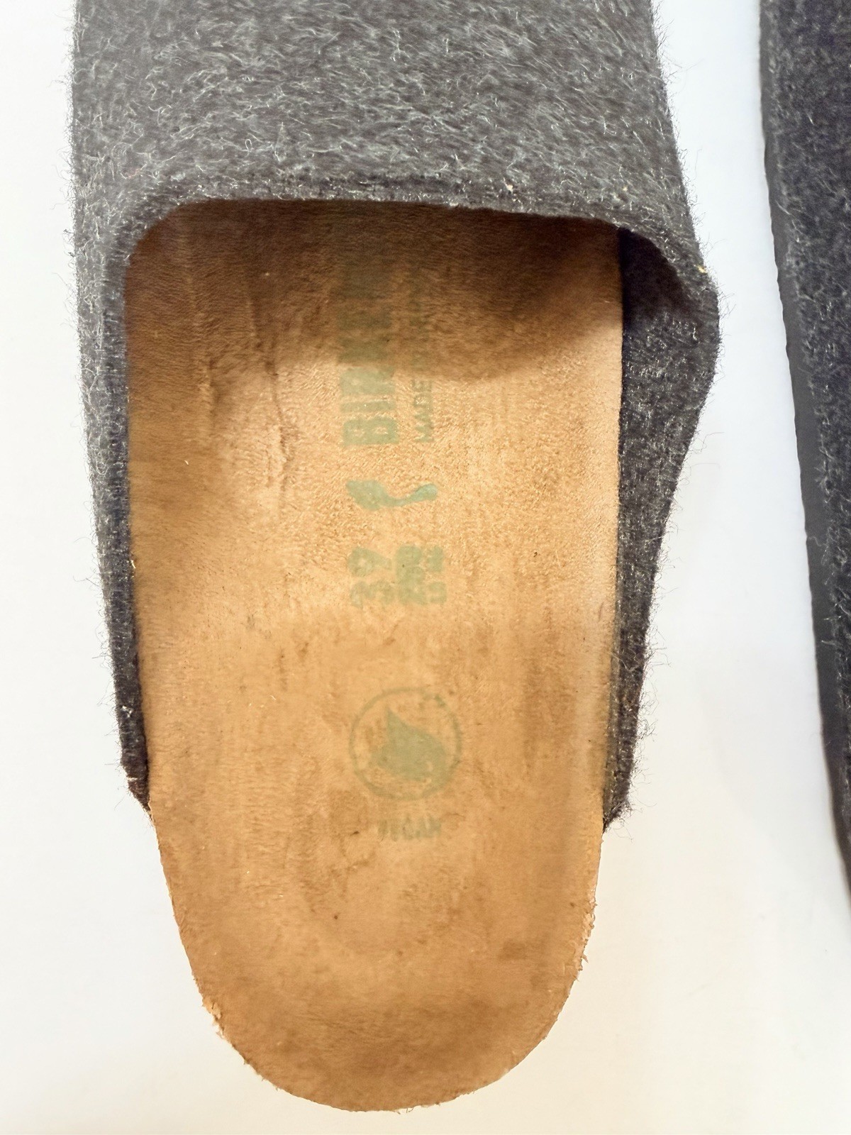 Birkenstock Amsterdam Slide Clogs Shoes Women Sz 8.5 ~9 Anthracite Grey Wool