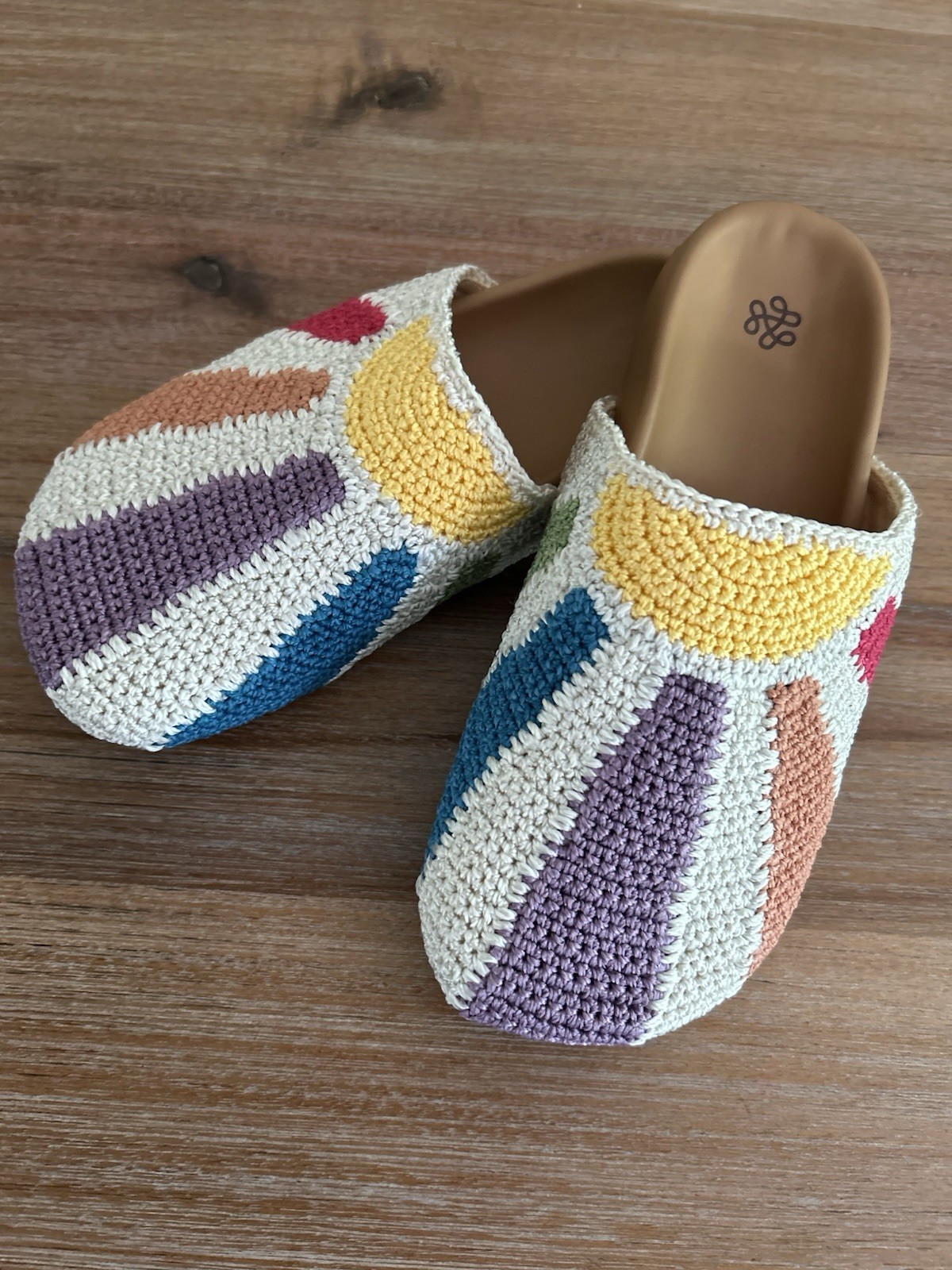The Sak Bolinas Crochet Clog Shoes Multi Colored Sunbeam Women’s Size 5