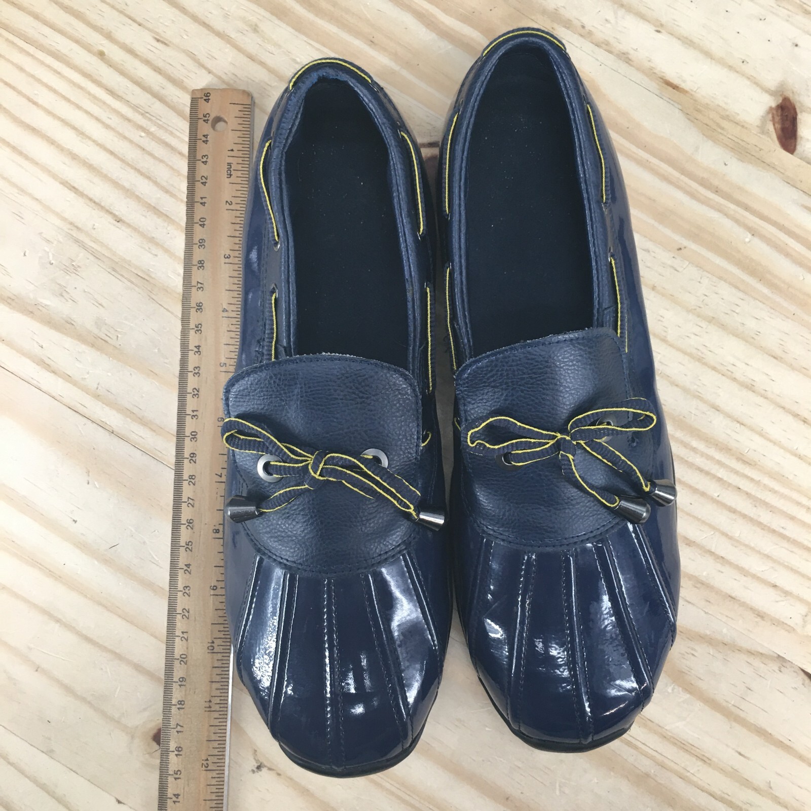 Cougar Shoes Womens 11 M Hello Loafers Blue Faux Leather Lace Up Casual Comfort