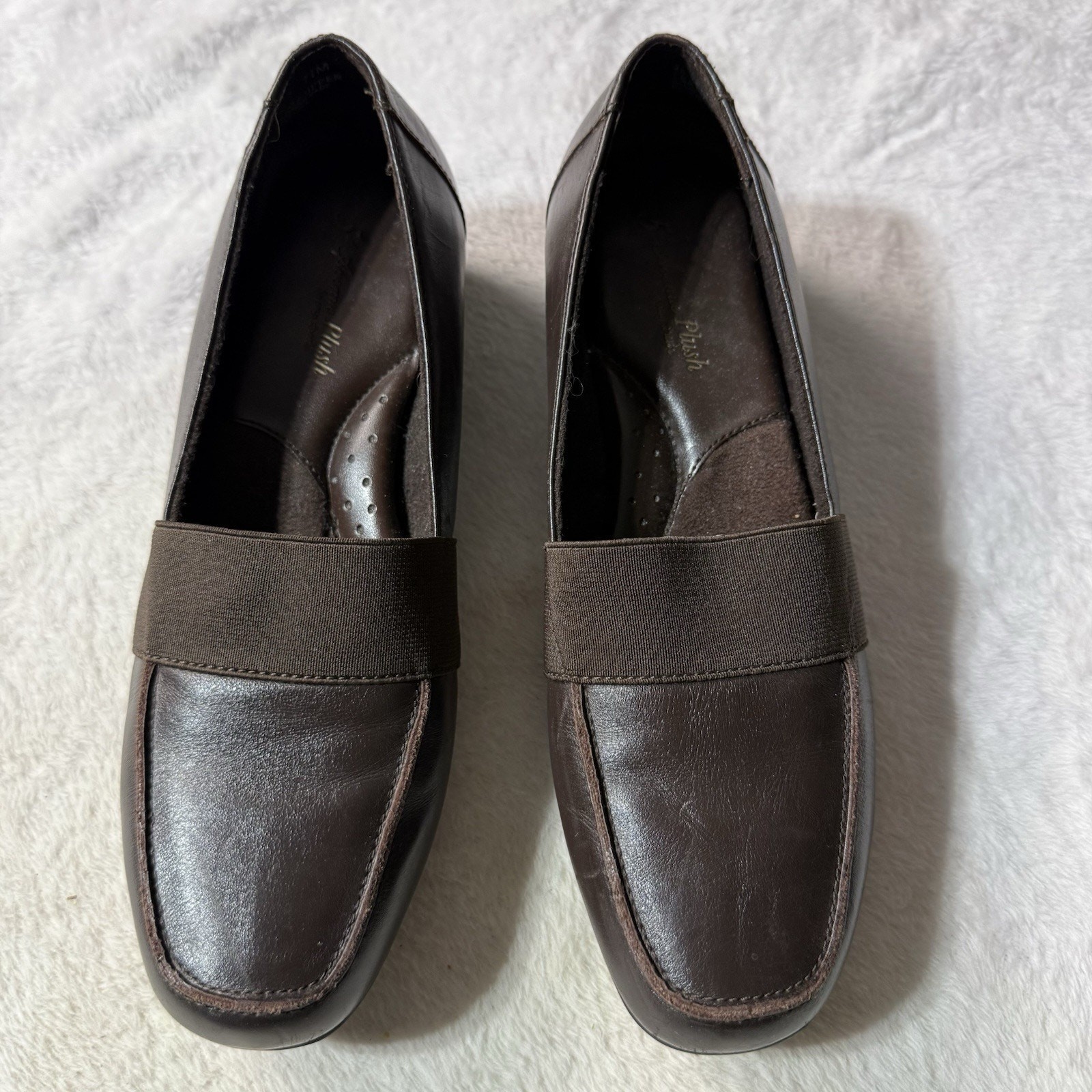 Vtg Loafers Women 7.5 PREPPY Brown Soft Leather Classic Y2K Comfort Slip On Shoe