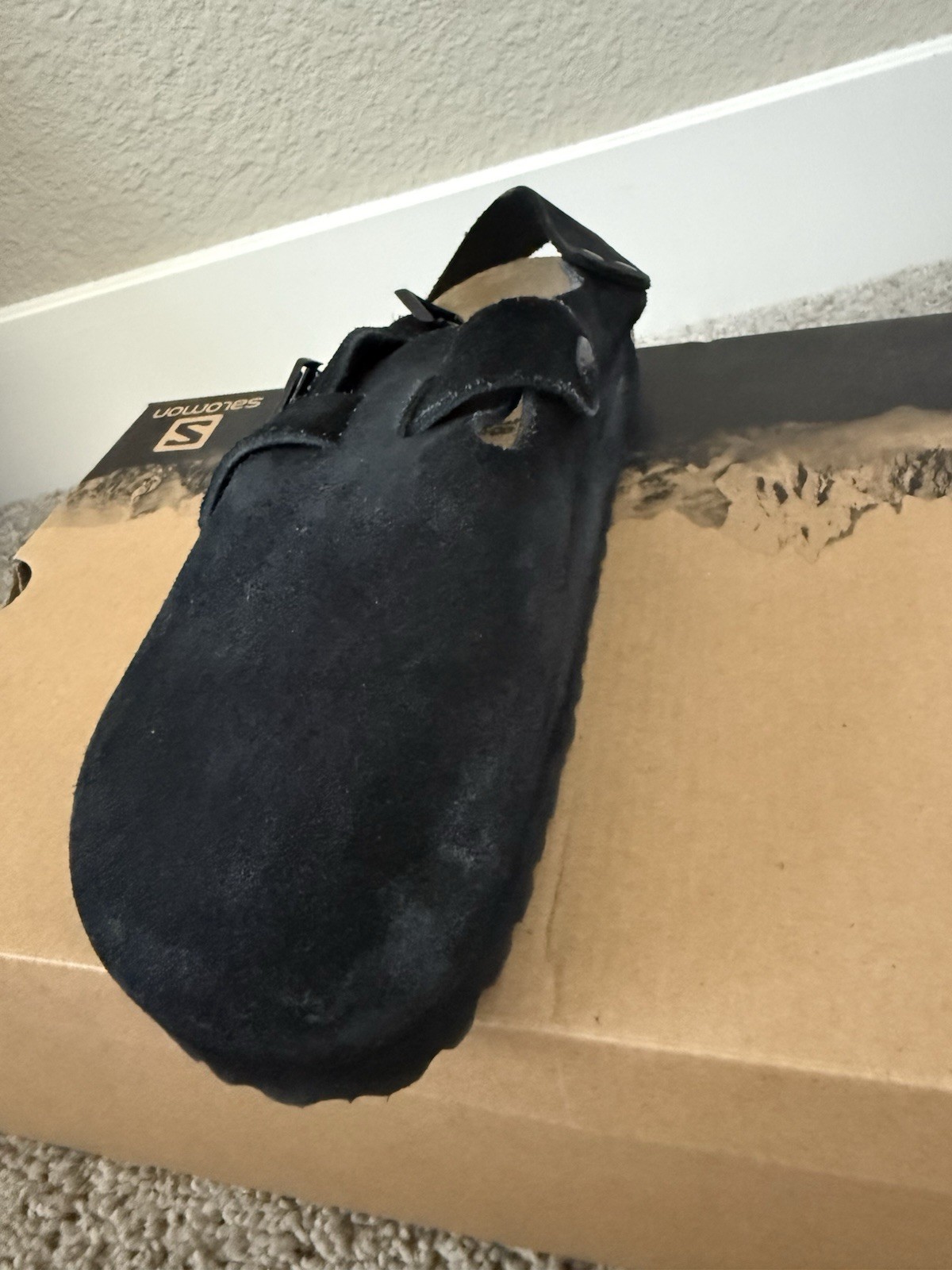 BIRKENSTOCK TOKIO BLACK SUEDE CLOG MULE SIZE EU 38 NARROW US 5 MENS 7 WOMENS