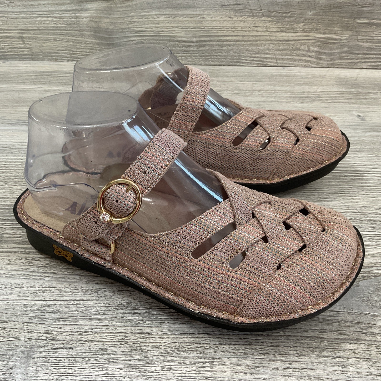 Alegria Naturally Tan Beige Metallic Freesia 817 Women’s EU 36 / 6-6.5 US Clogs