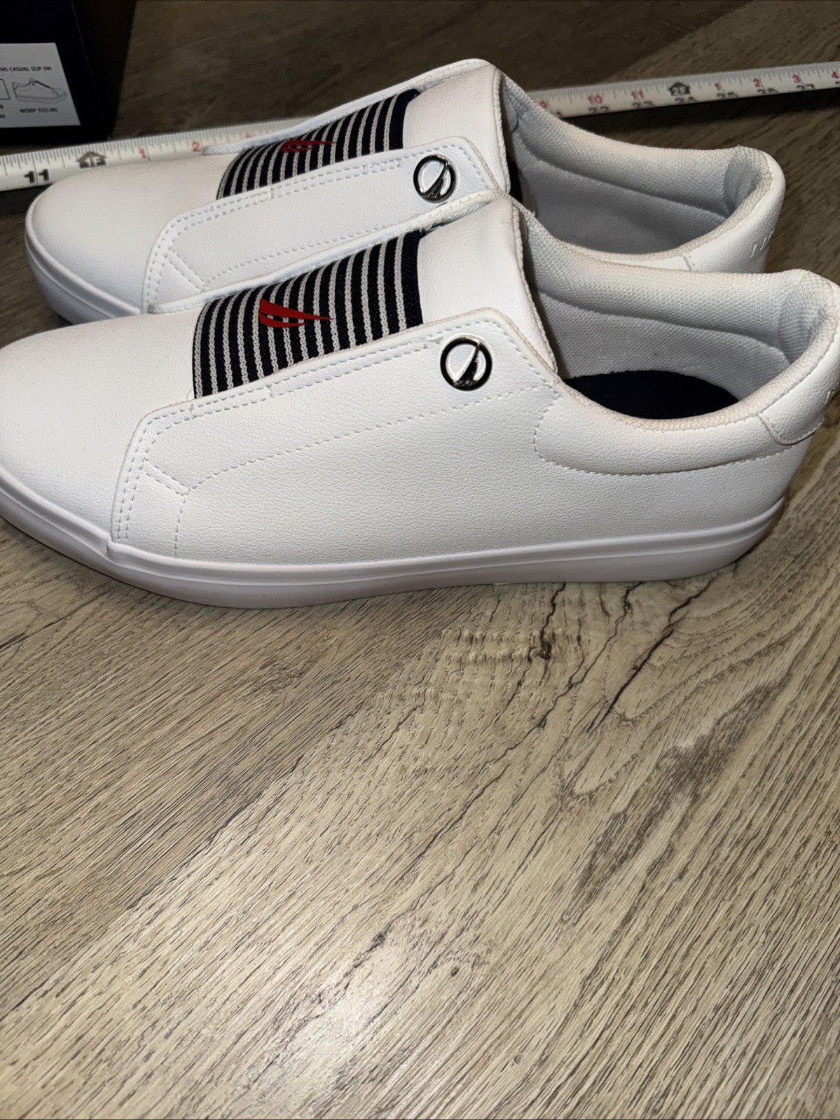 New New Nautica Womens Nitara Stripe Slip On Sneakers US 9.5 Boat Casual Sneaker